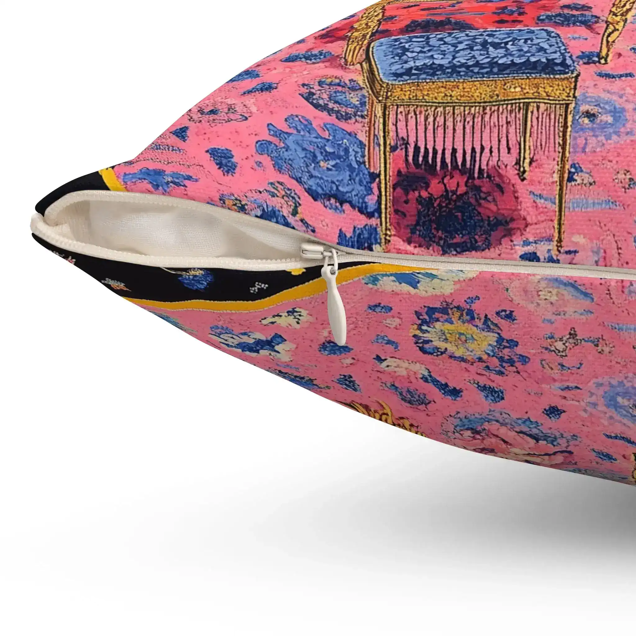 Electric Bloom Throw Pillow - Image 6