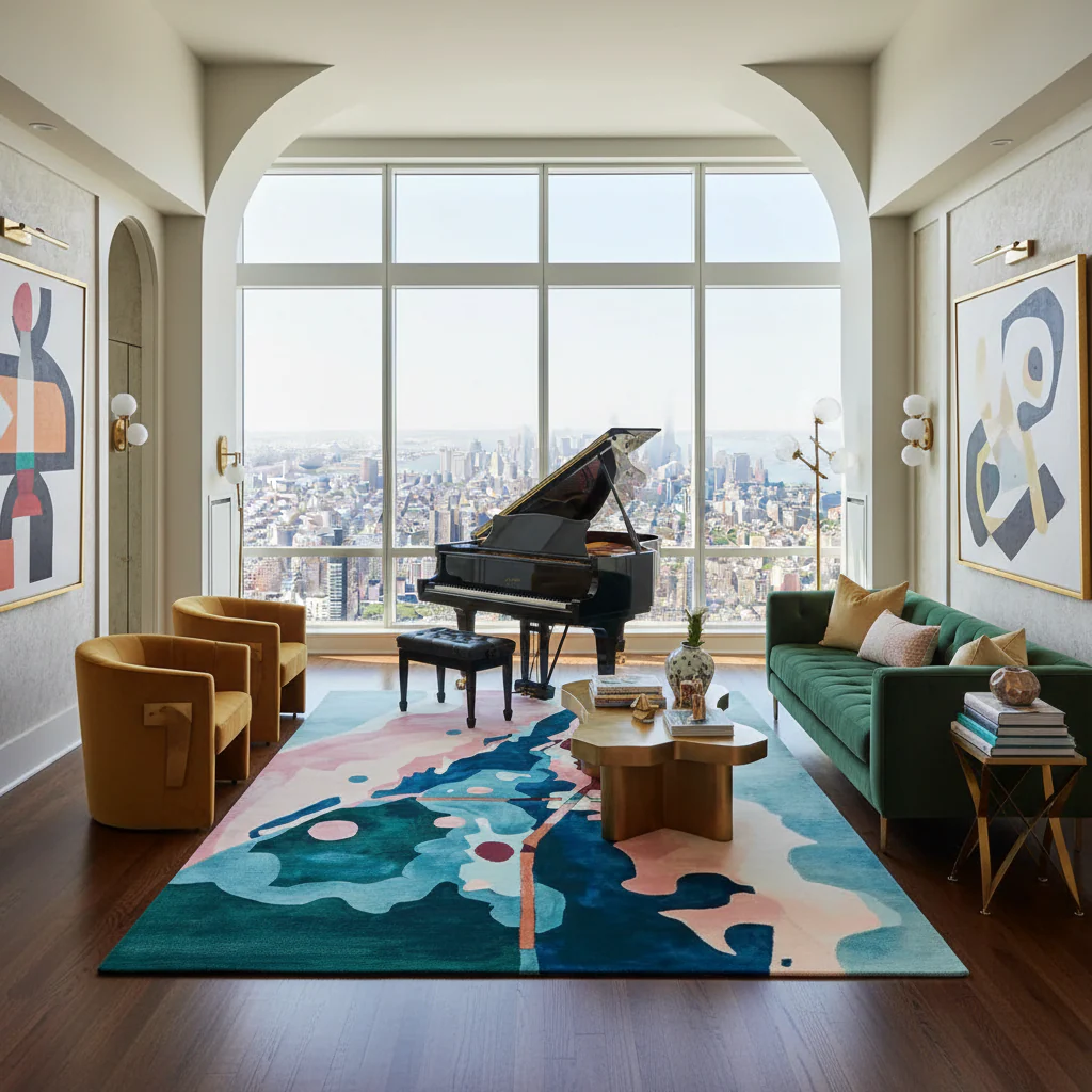 Electric Land Pulse Hand Tufted Rug - Image 2
