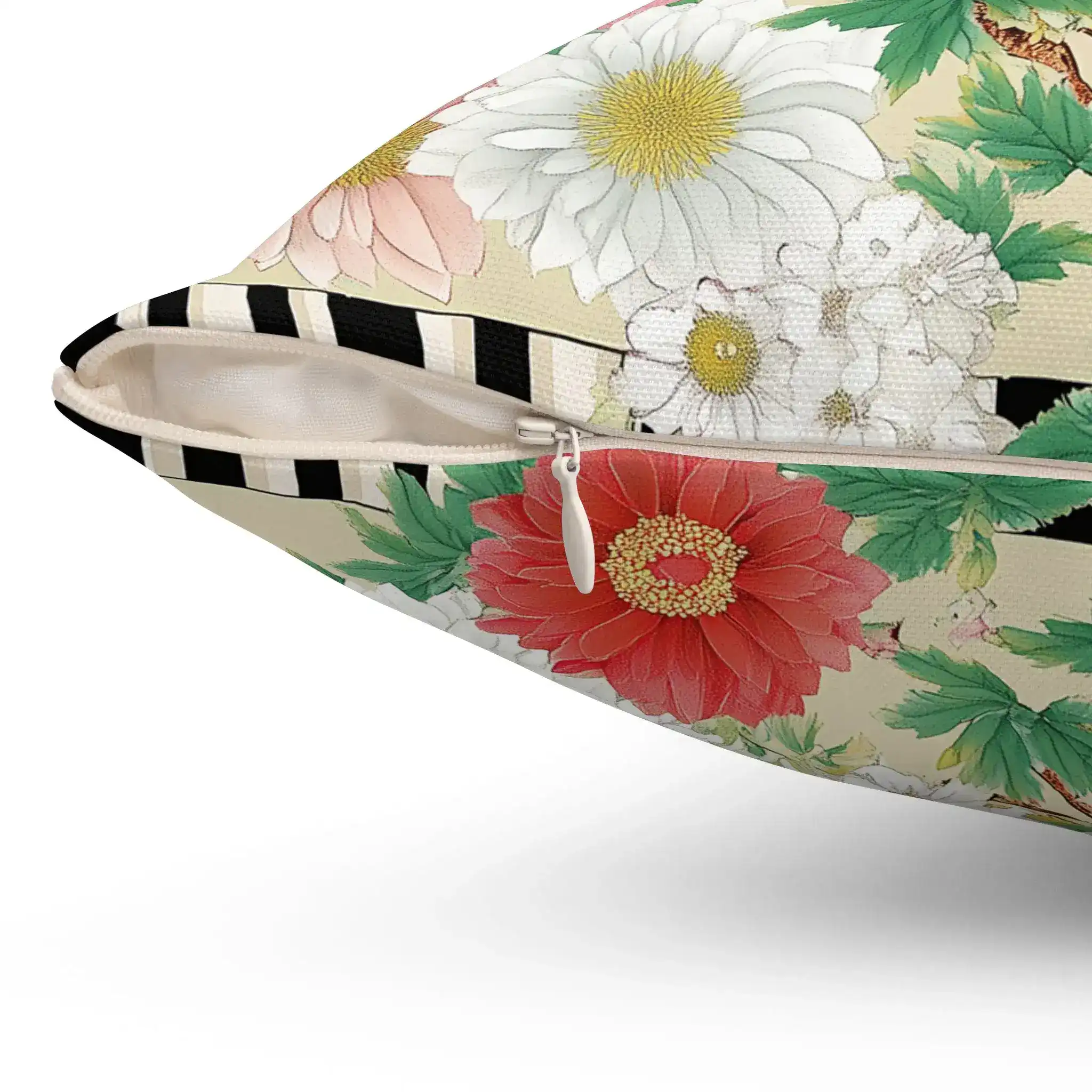 Elegant Crane Garden Throw Pillow - Image 2