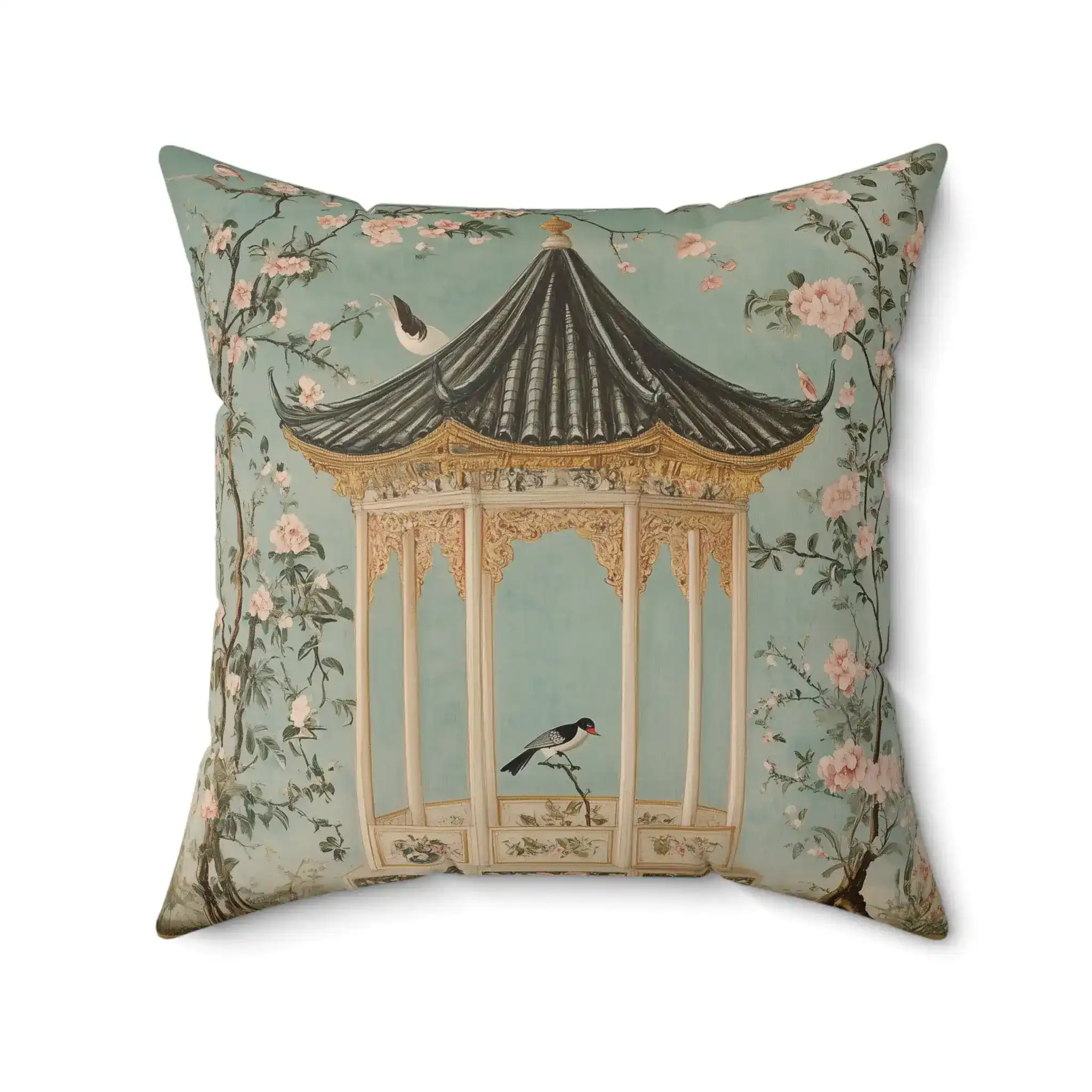 Elegant Garden Pavilion Throw Pillow - Image 11