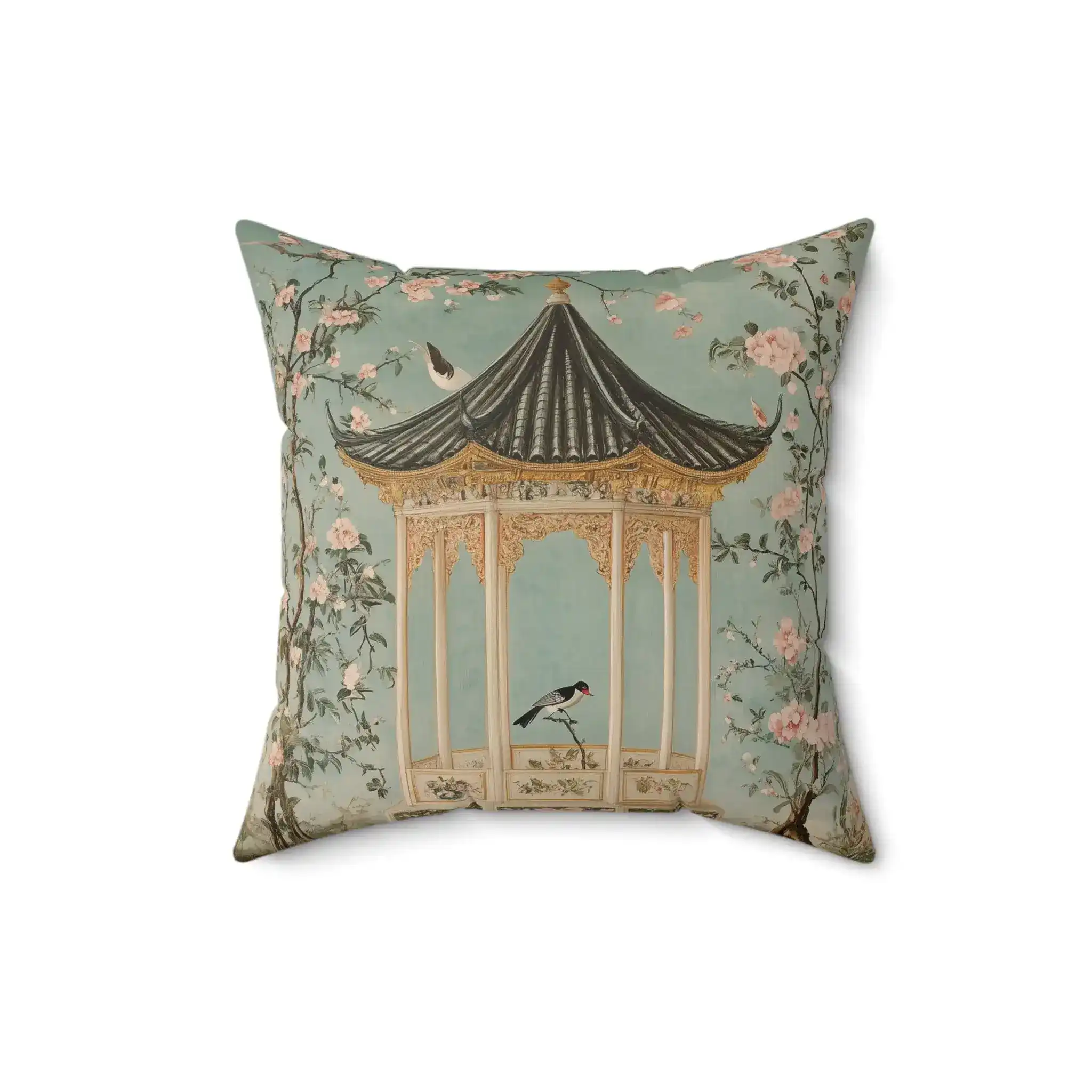 Elegant Garden Pavilion Throw Pillow - Image 7