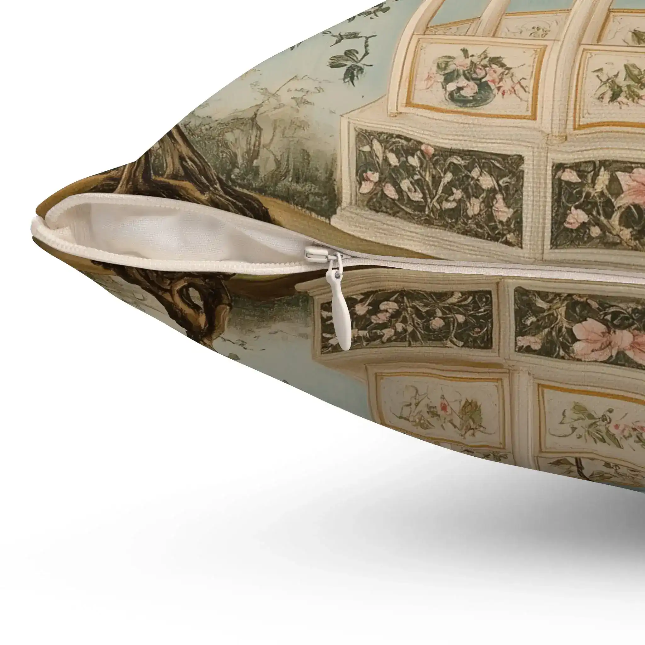 Elegant Garden Pavilion Throw Pillow - Image 8