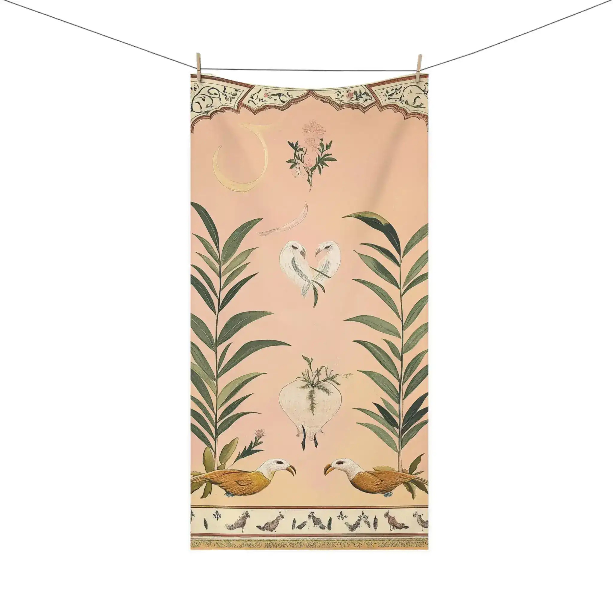 Elegant Love Birds Bath Towel - Image 2