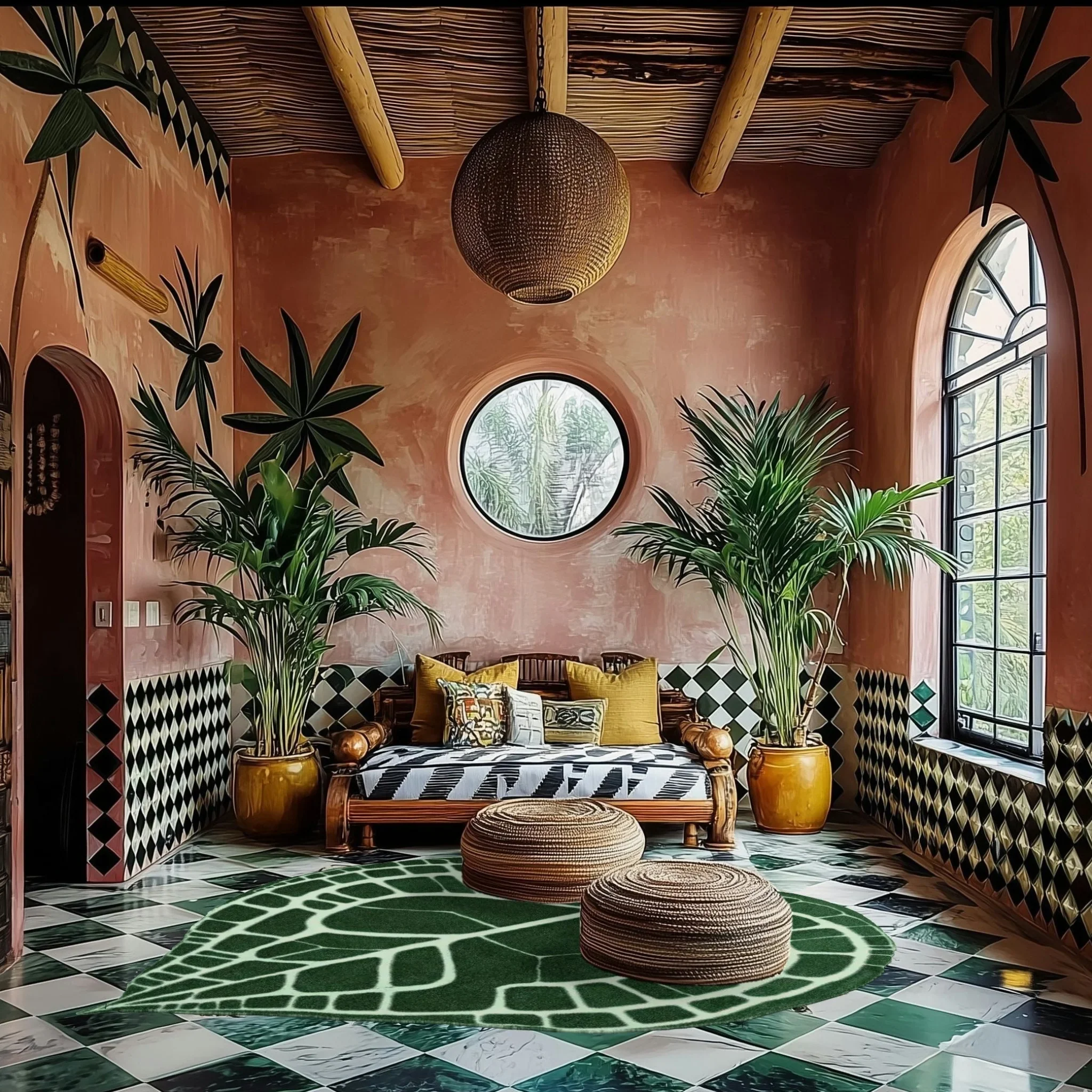 Elephant Ear Shaped Hand Tufted Wool Rug - Image 9