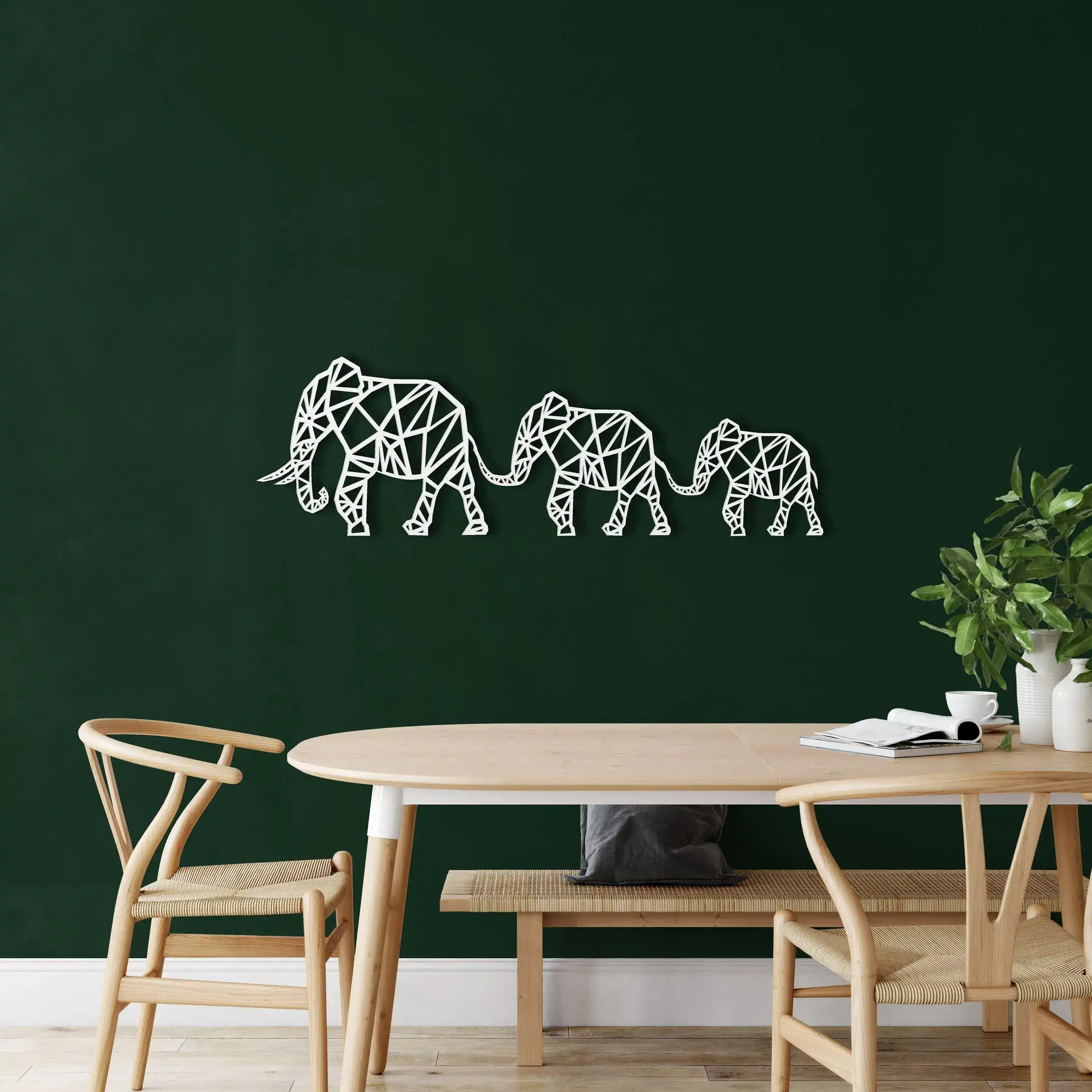 Elephant Family Metal Wall Hanging Decor - Image 8