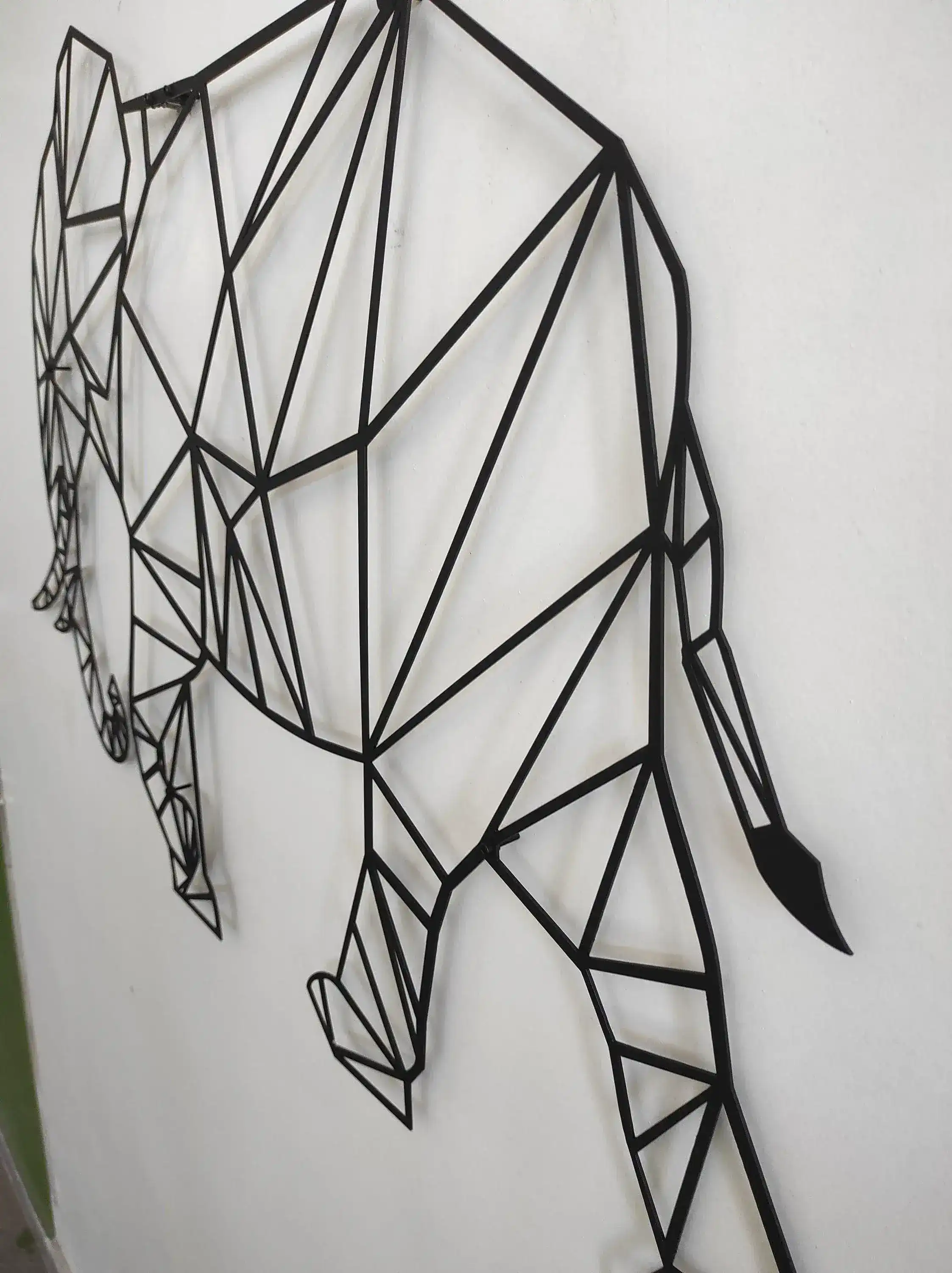 Elephant Shaped Metal Wall Hanging Decor - Image 9