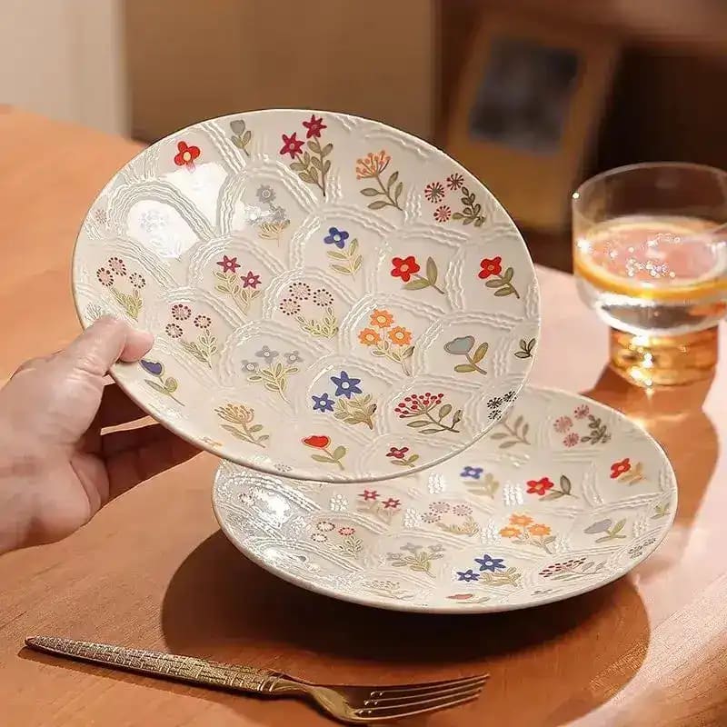 Embossed Shell Floral Plate - Image 2