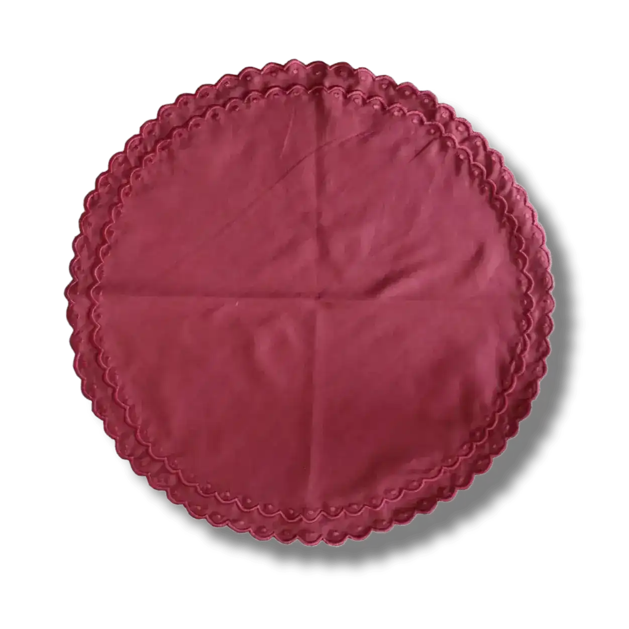 Embroidered Scalloped Round Biodegradable Napkins - Image 4