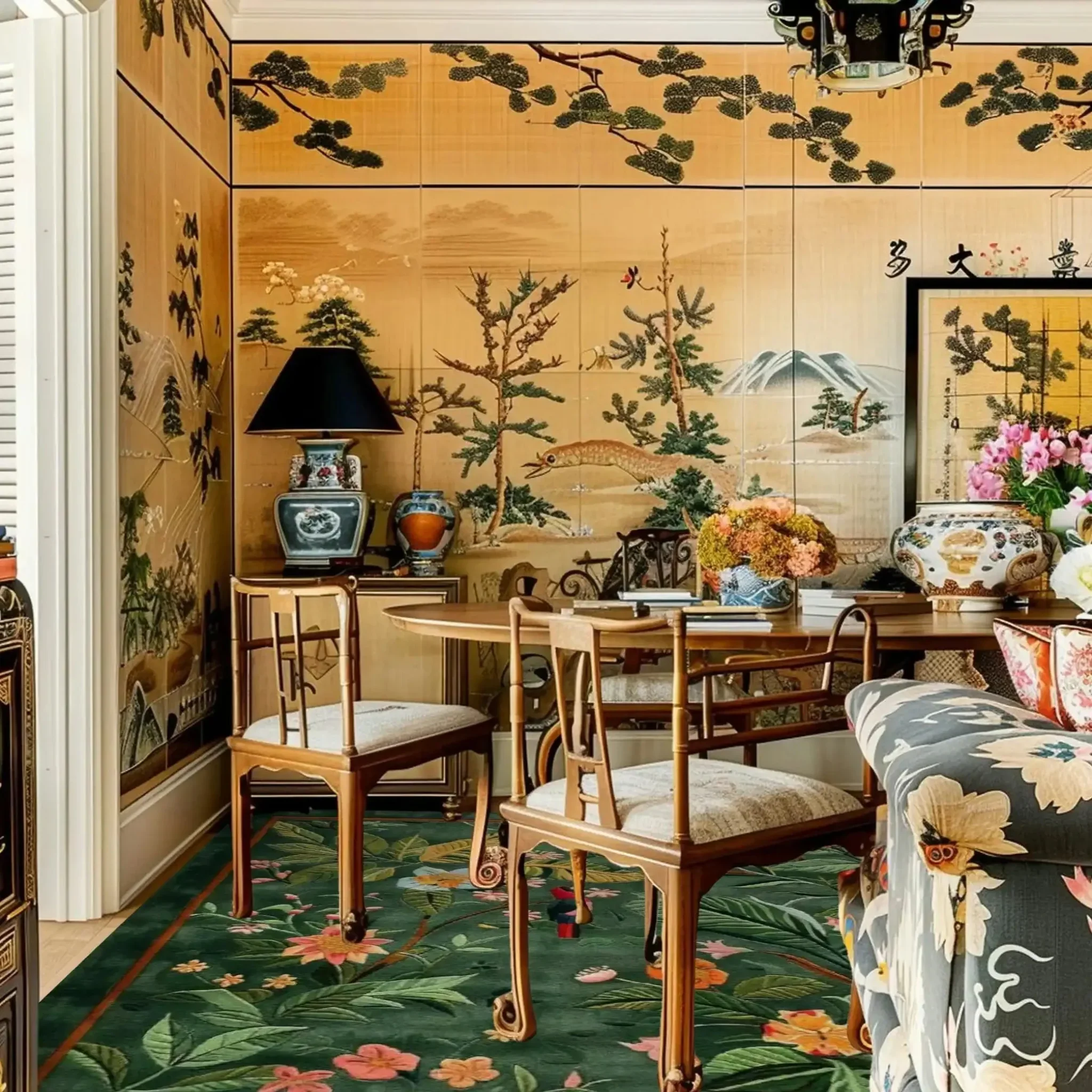Emerald Garden Hand Tufted Rug - Image 5