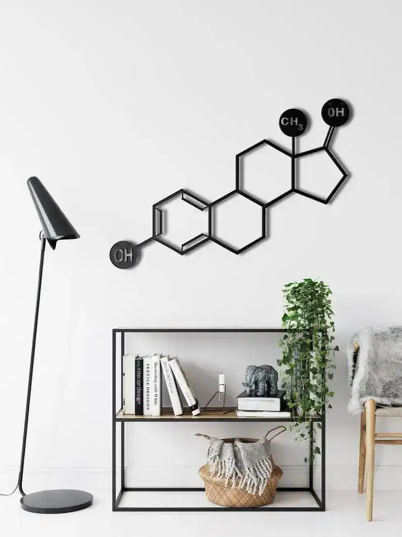 Estrogen Molecule Metal Wall Hanging Decor - Image 3