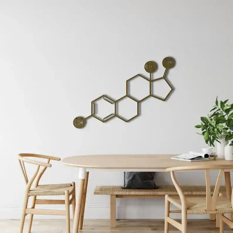 Estrogen Molecule Metal Wall Hanging Decor - Image 5