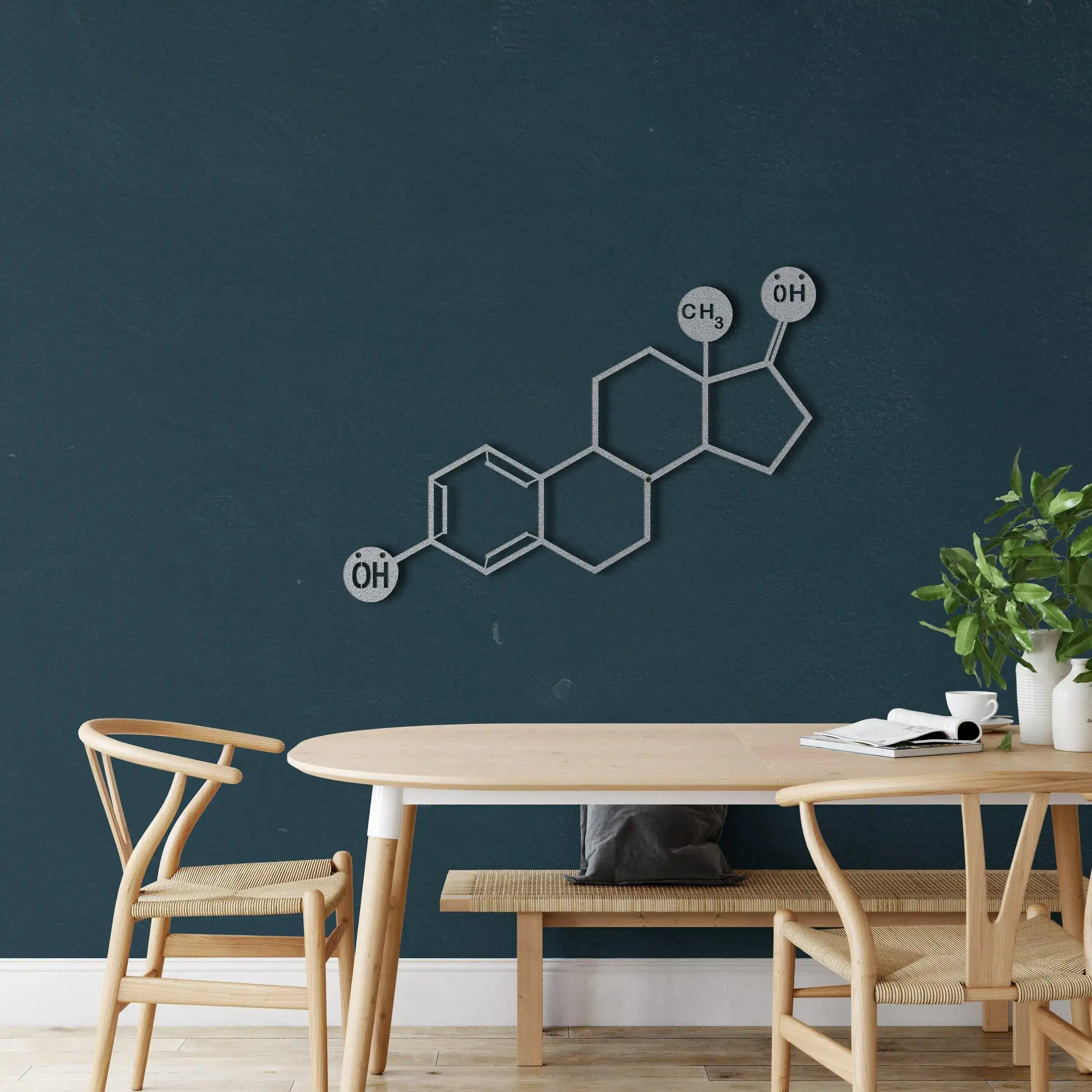 Estrogen Molecule Metal Wall Hanging Decor - Image 9