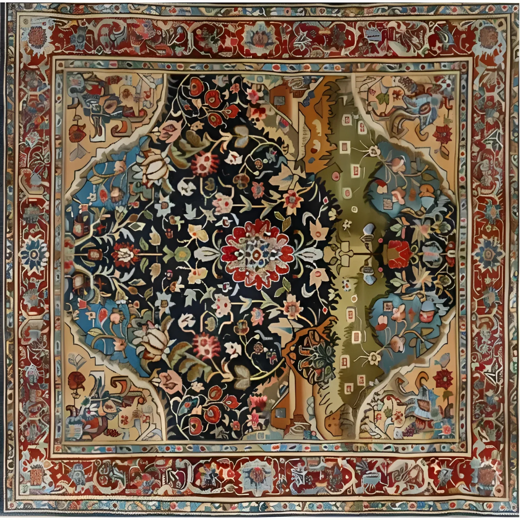 Eternal Blossom Wool Hand Knotted Area Rug - Image 6