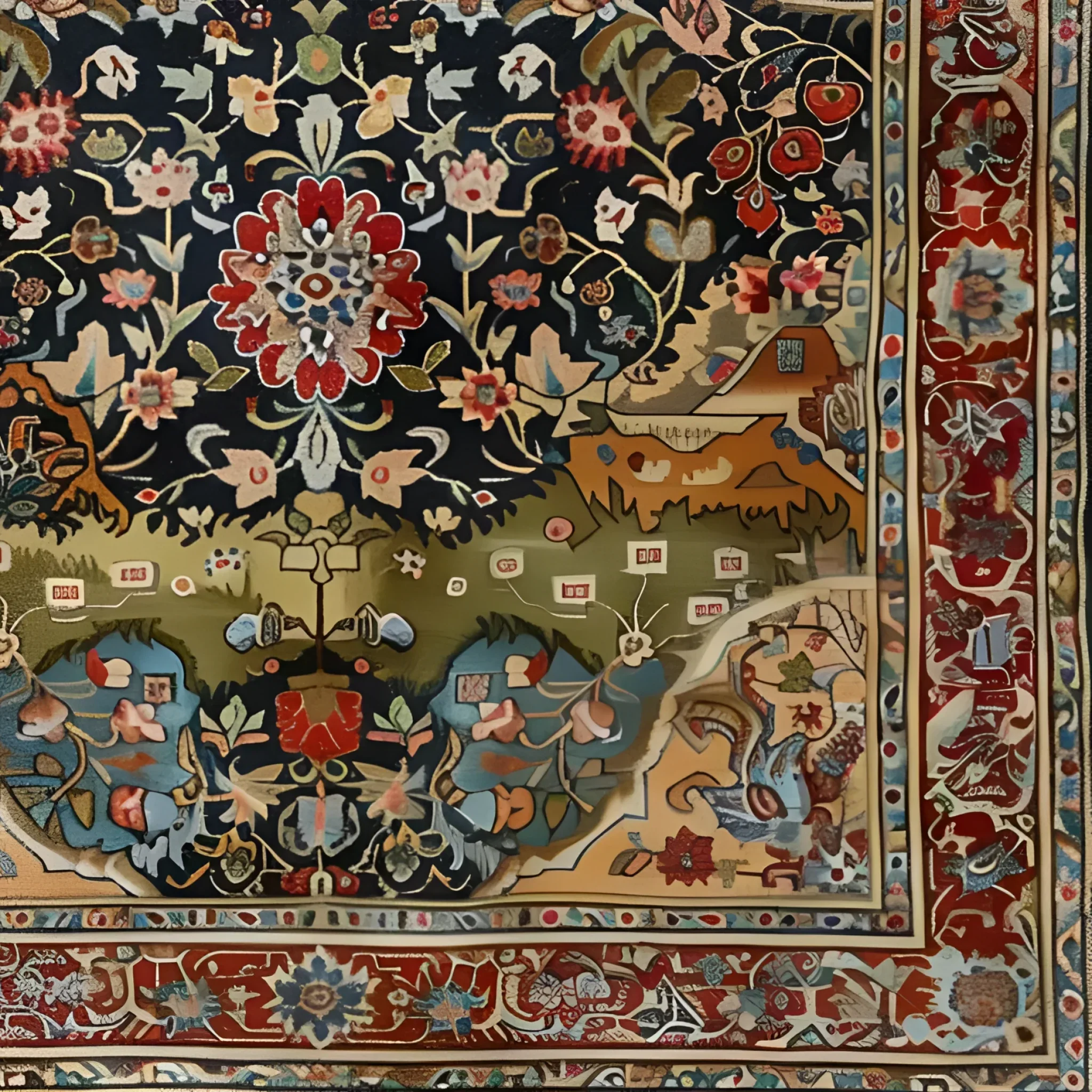 Eternal Blossom Wool Hand Knotted Area Rug - Image 9