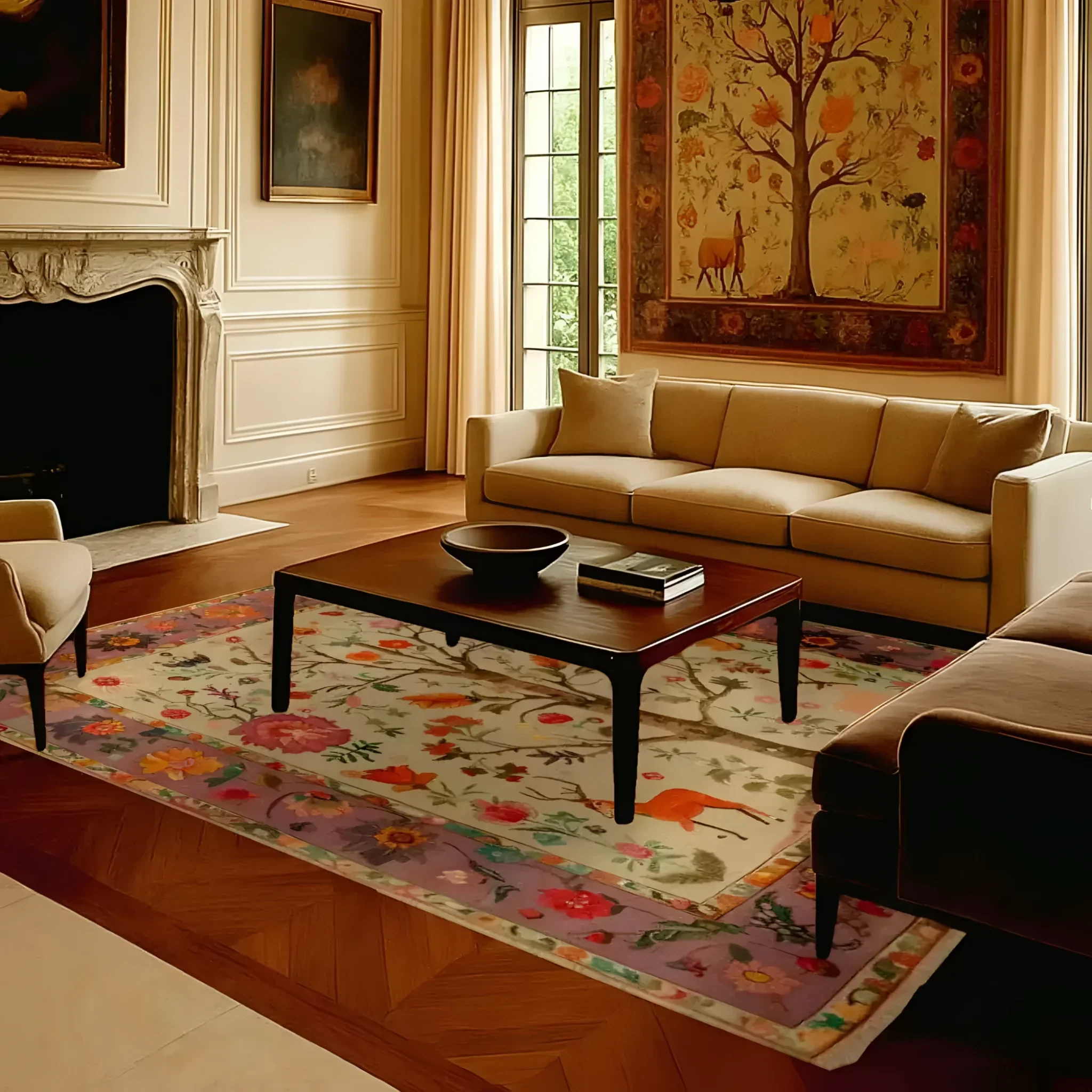 Eternal Growth Tapestry Hand Knotted Area Rug - Image 3