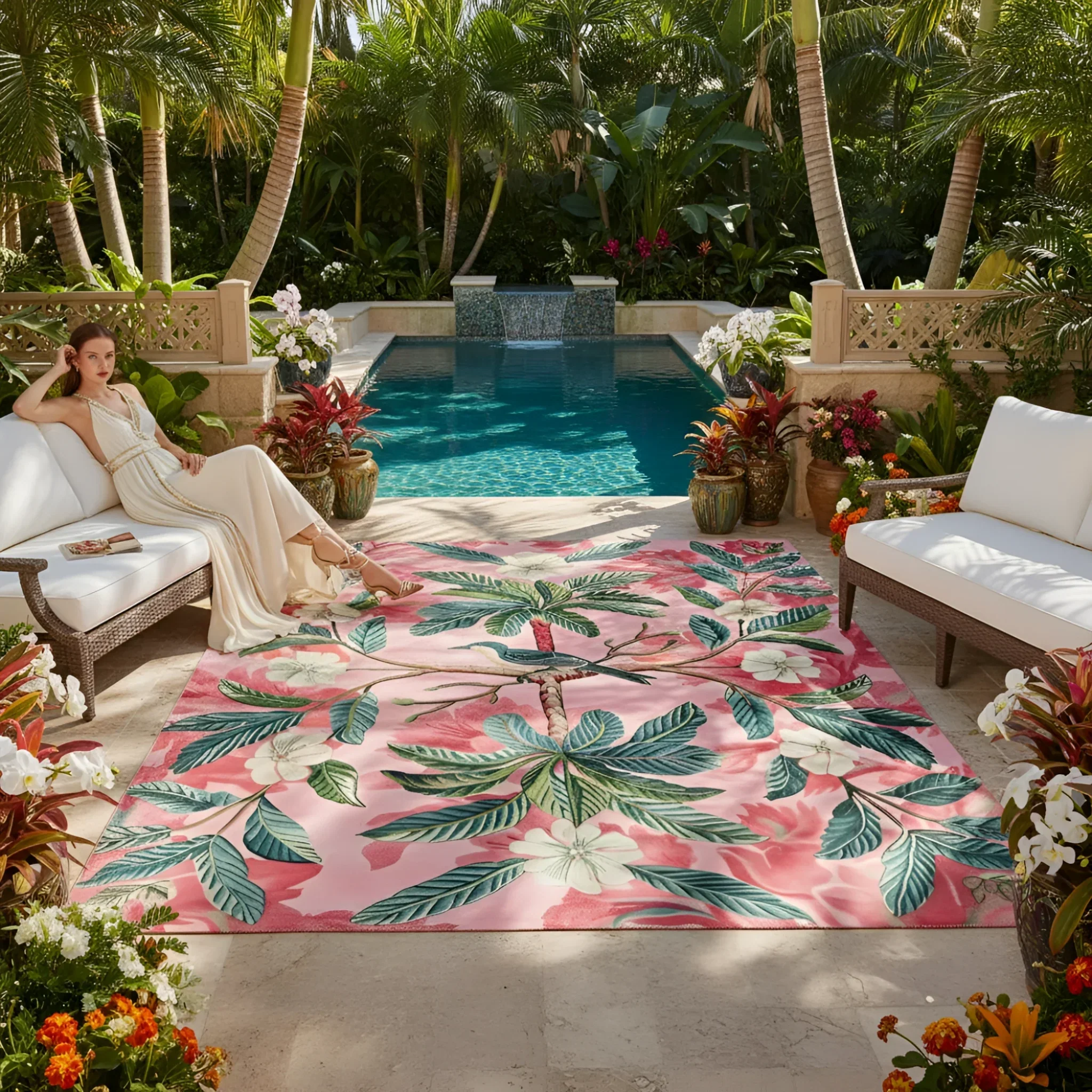 Ethereal Bloom Hand Tufted Rug - Image 3