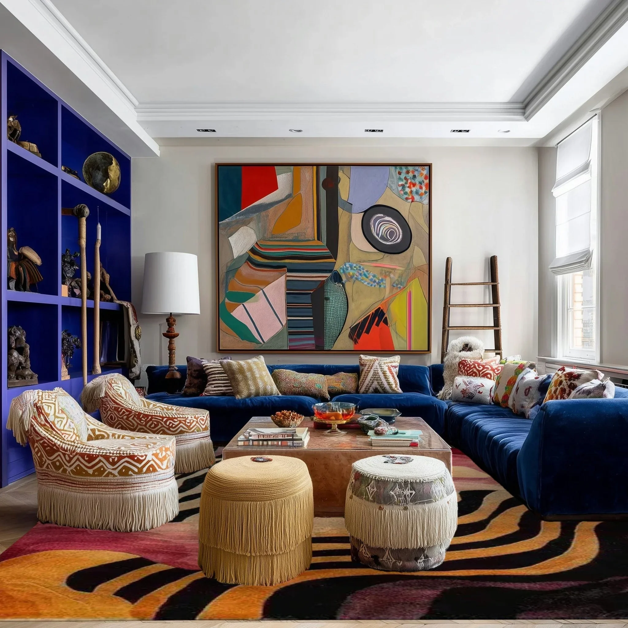 Evolving Forms Hand Tufted Viscose Rug - Image 4
