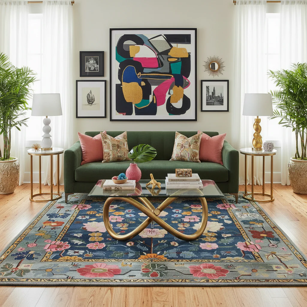 Exotic Flower Hand Tufted Rug - Image 2