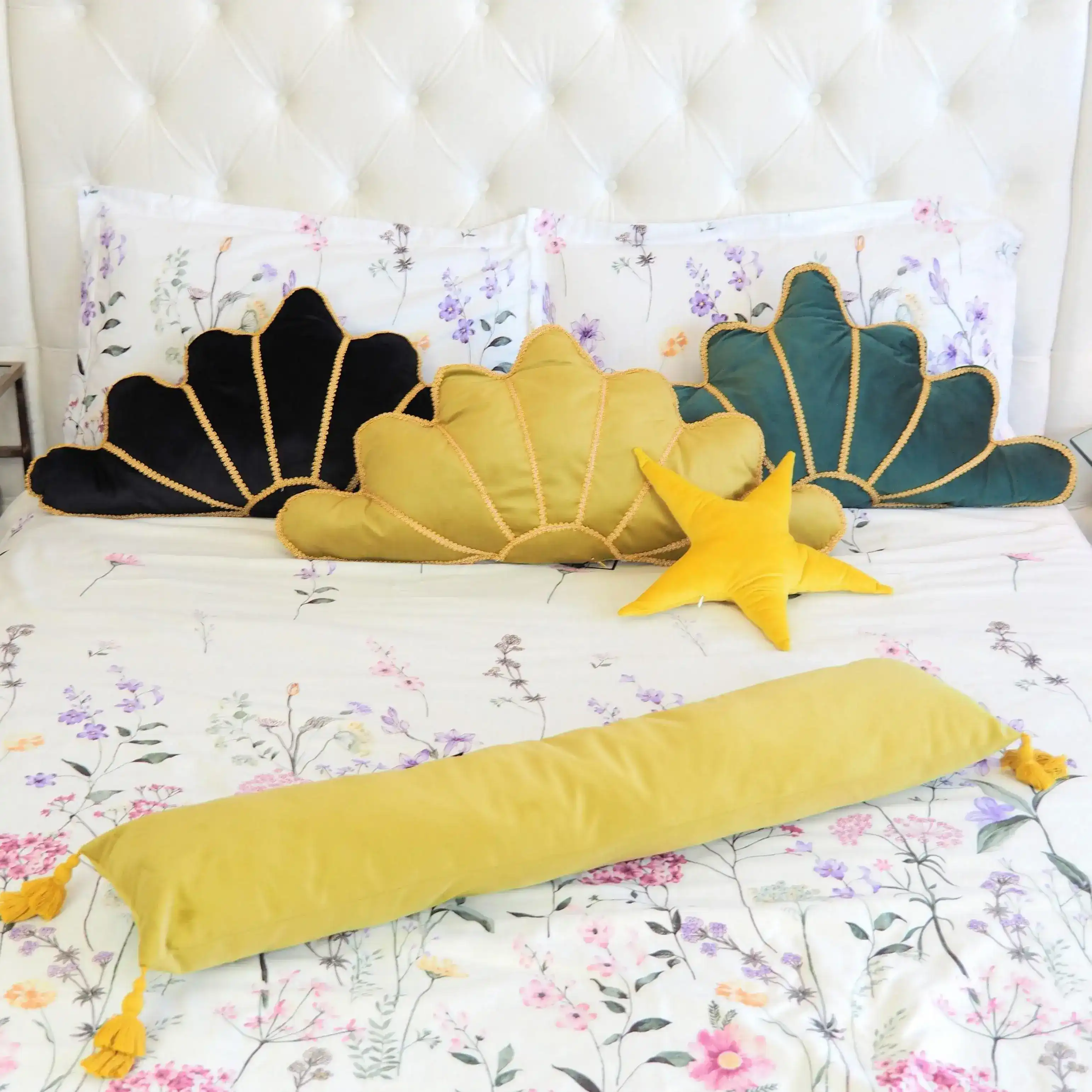 Extra Skinny Lumbar Pillow with Tassels - Perfect White - Image 4