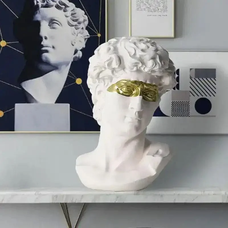 Eye Masked David Head Bust Statue - Image 8