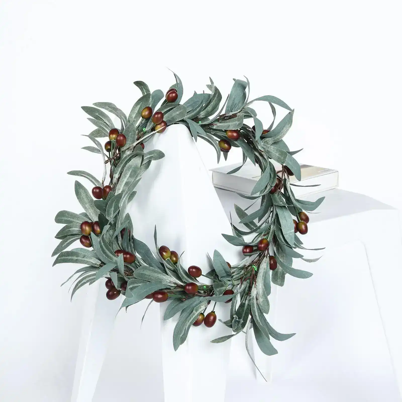Faux Olive Branch Decorative Garland - Image 10