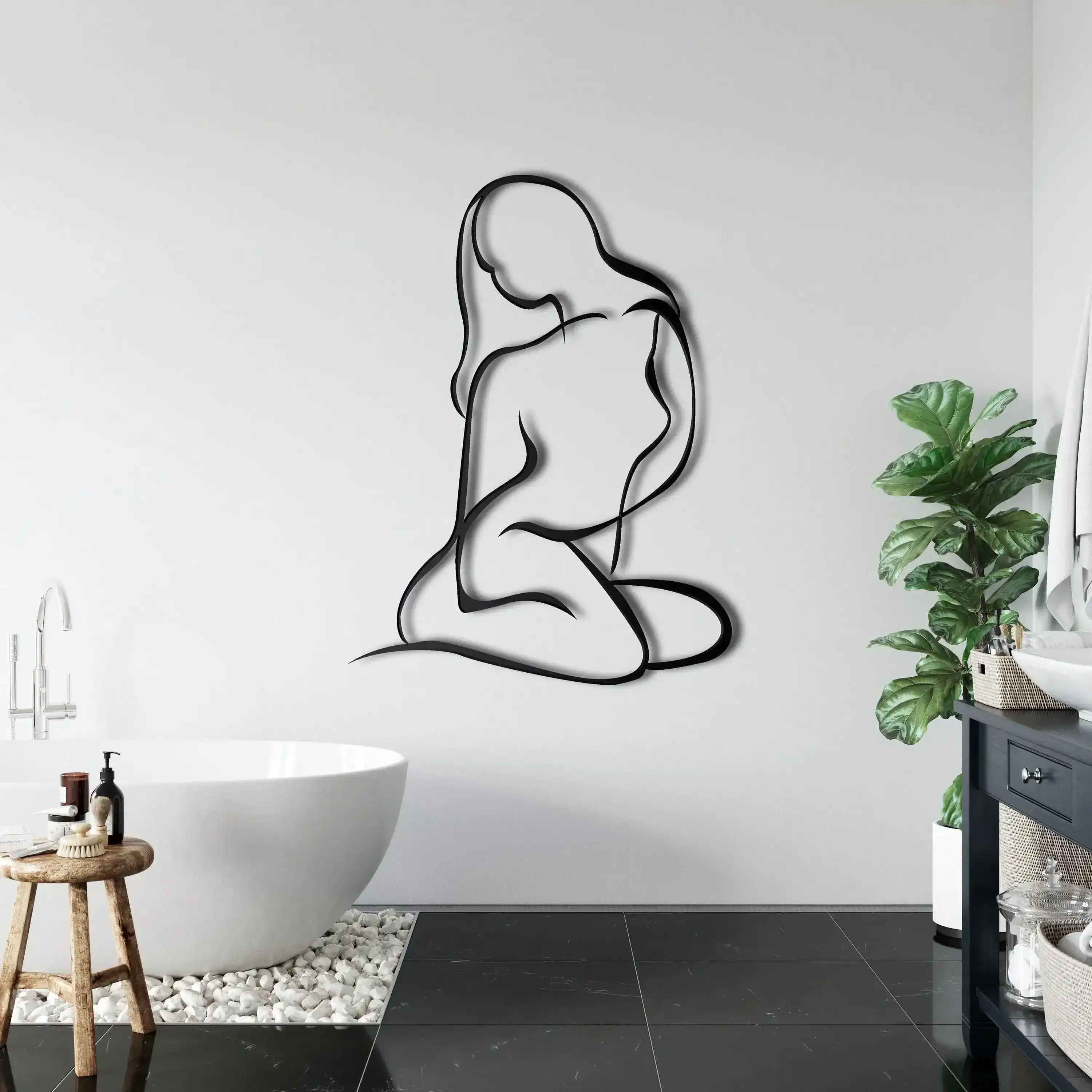 Female Body Beauty Metal Wall Decor