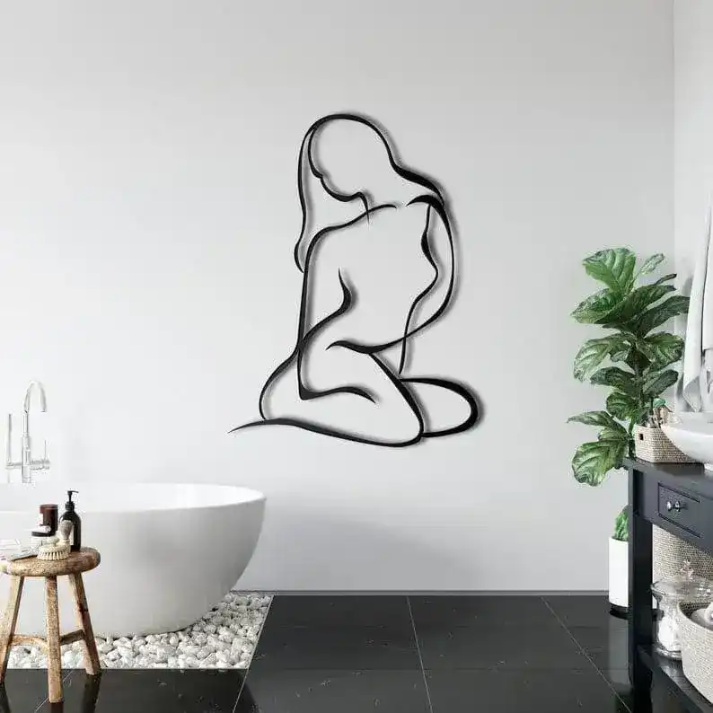 Female Body Beauty Metal Wall Decor - Image 3