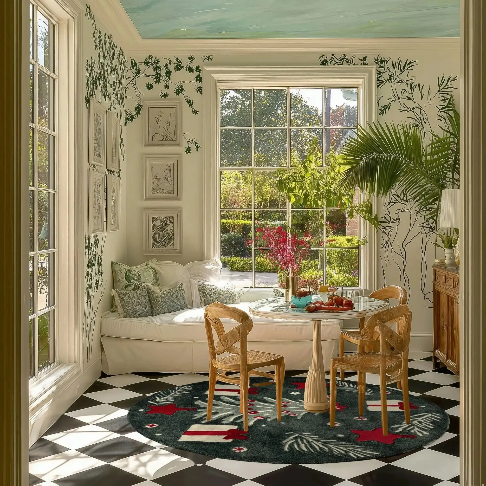 Festive Whimsy Round Hand Tufted Rug - Image 3
