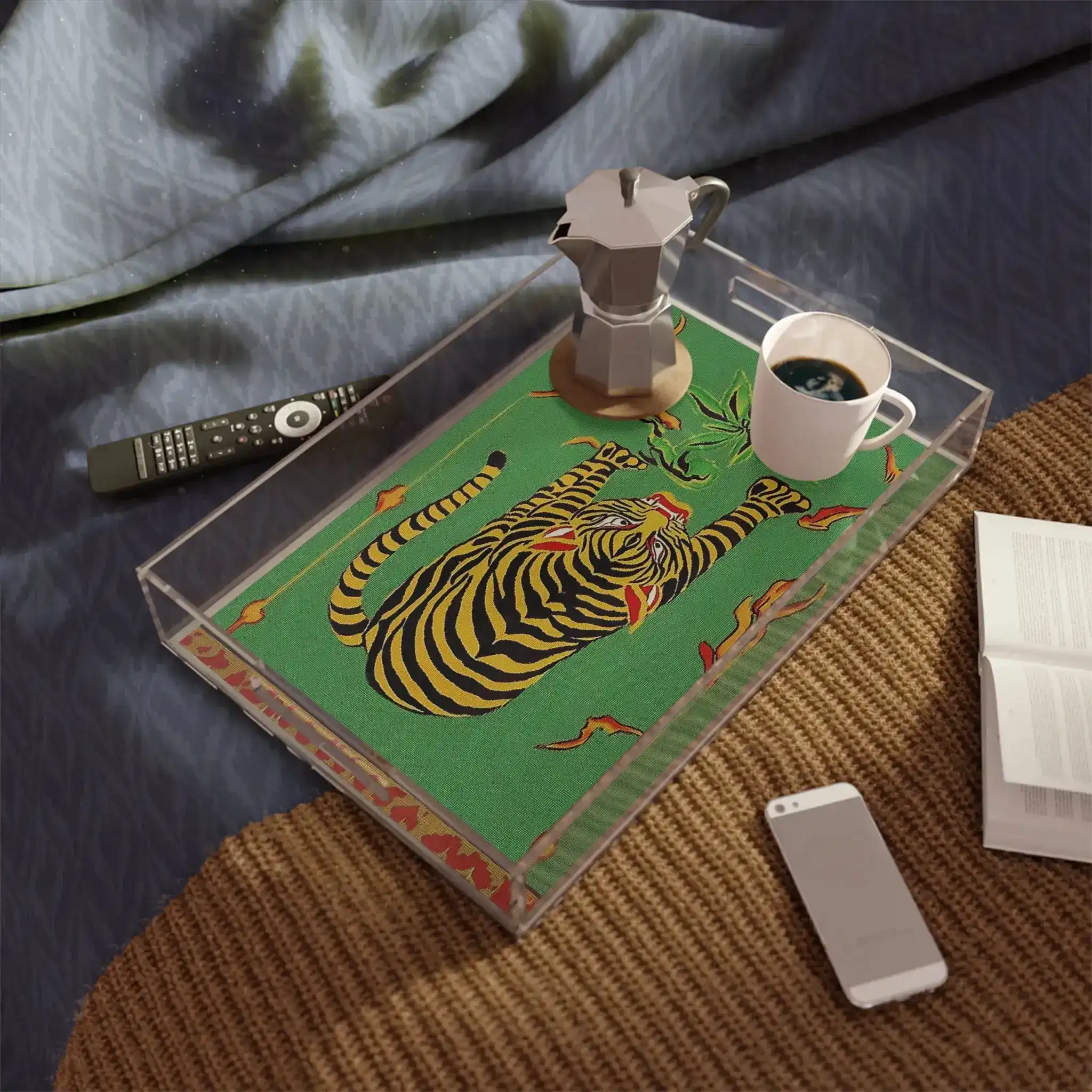 Fierce Tiger Tapestry Serving Tray - Image 2