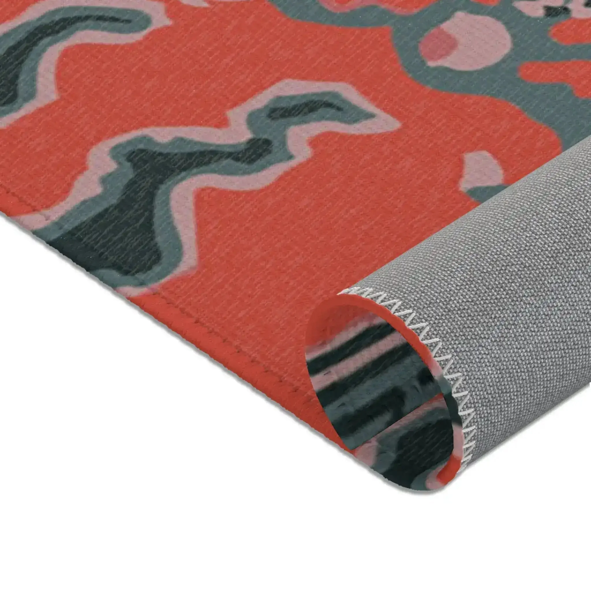 Fiery Red Celestial Dragon Accent Rug - Image 9