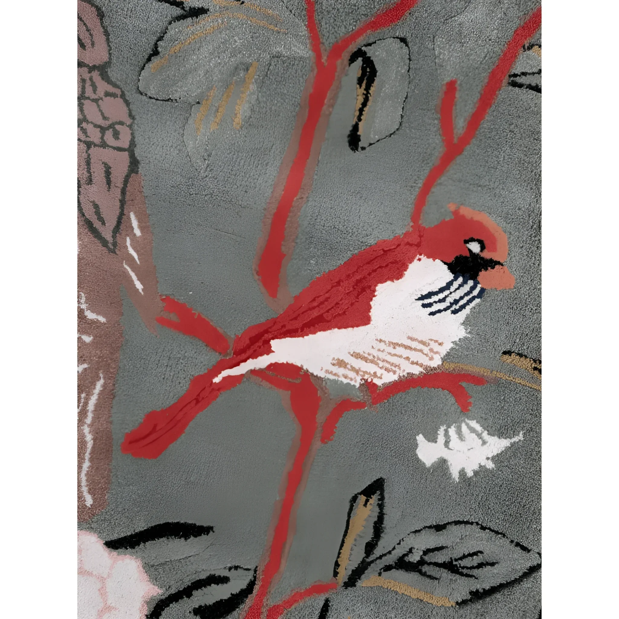 Flora & Fauna Square Hand Tufted Wool Rug 6' x 6' - Image 17