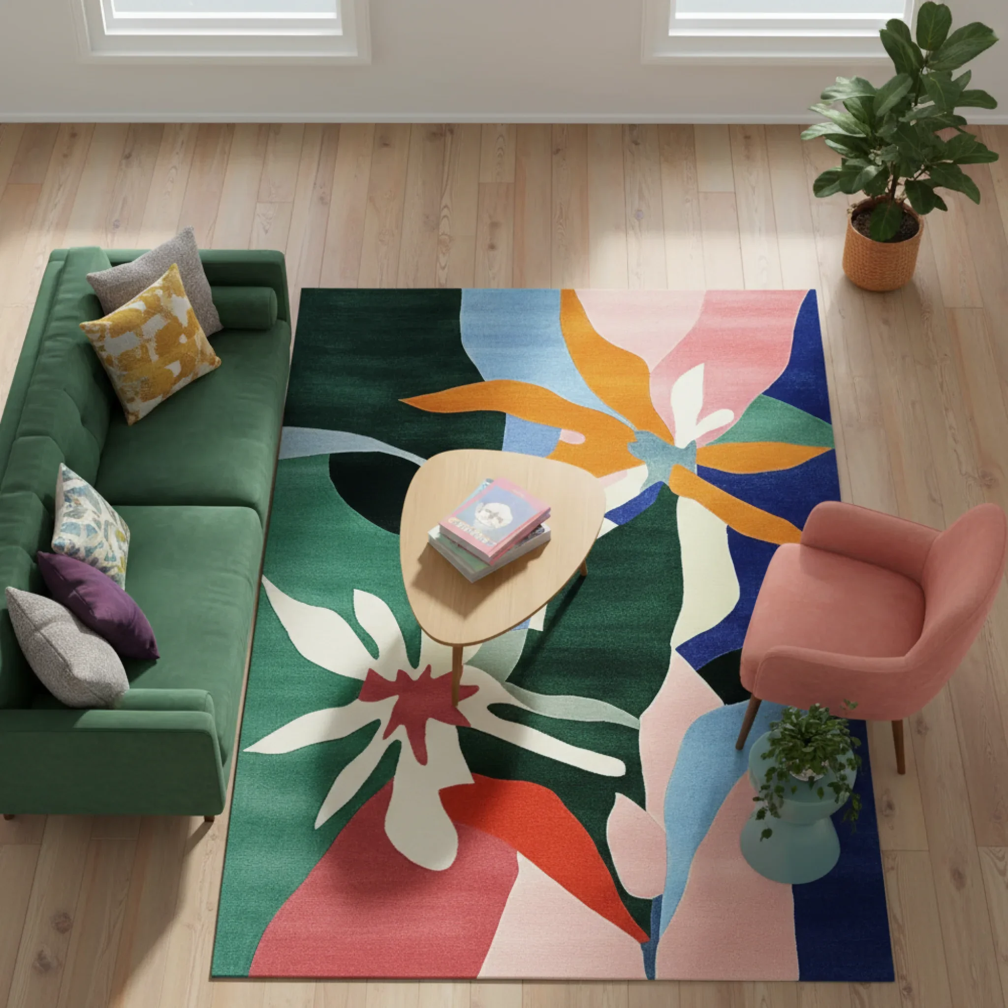 Flora Flutter Hand Tufted Rug - Image 2