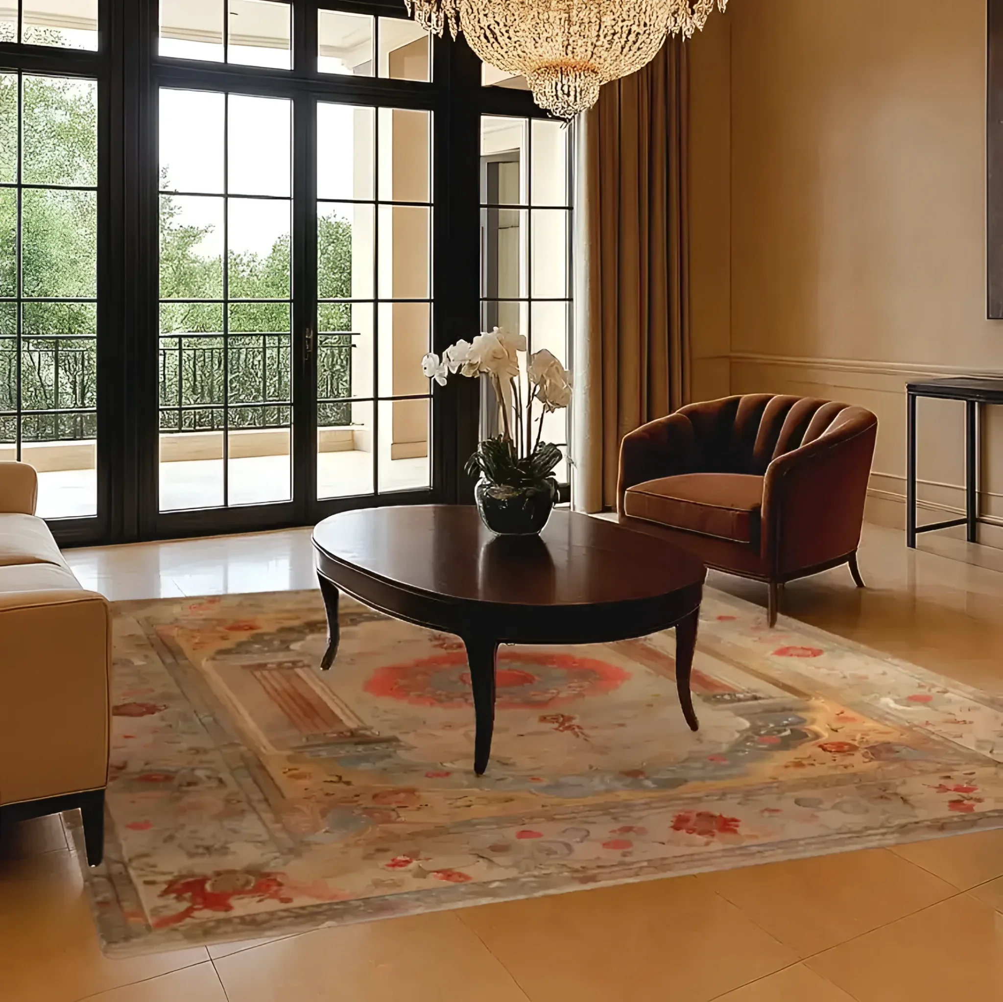 Floral Archway Hand Knotted Area Rug - Image 2