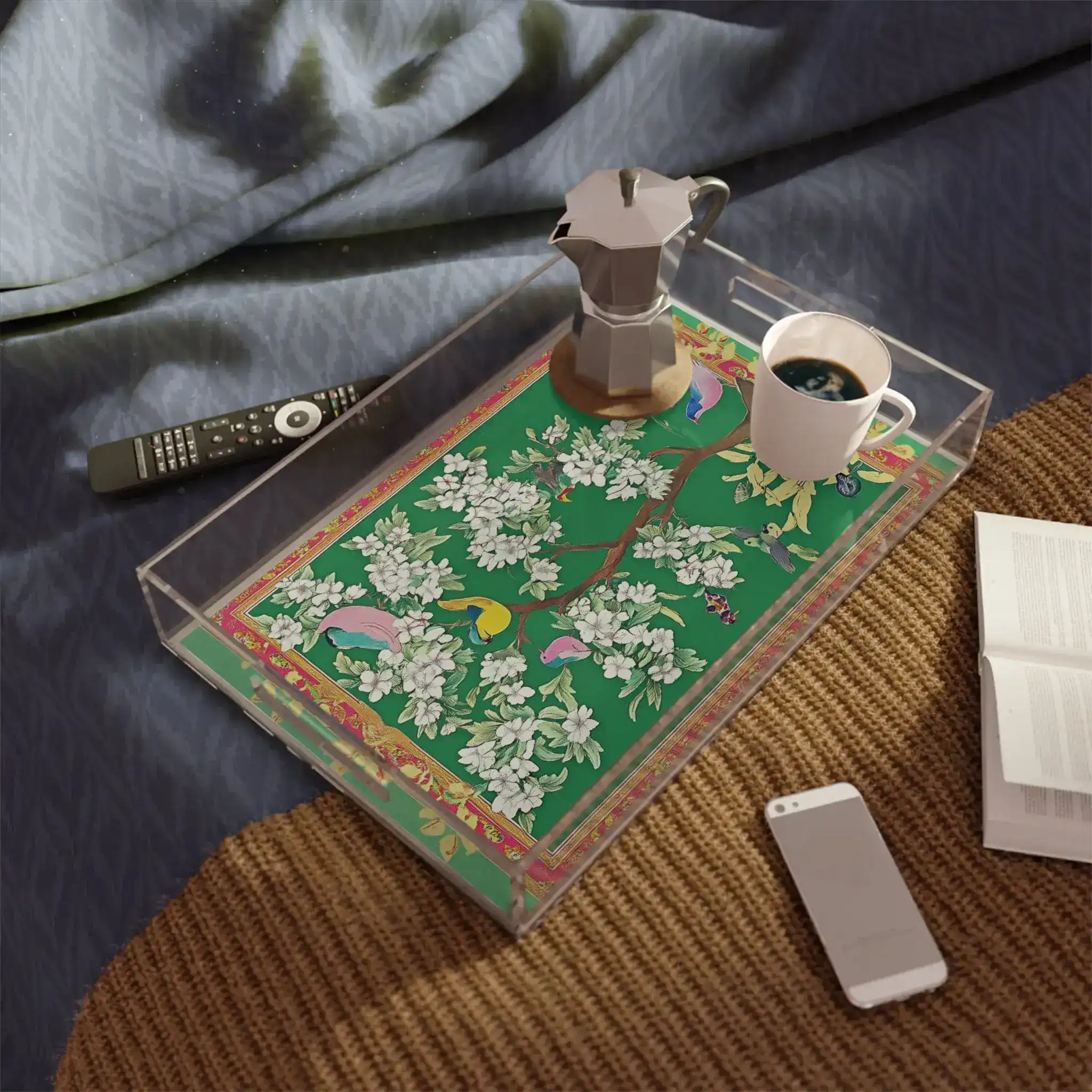 Floral Bird Tree Serving Tray - Image 2