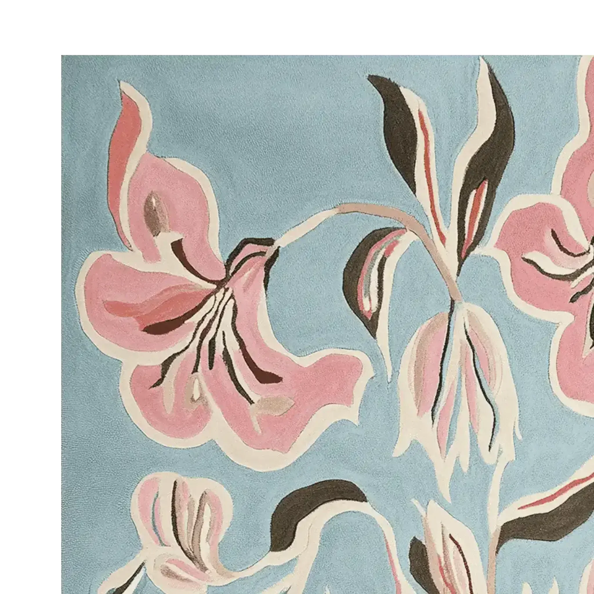 Floral Brush Symphony Hand Tufted Rug - Image 12