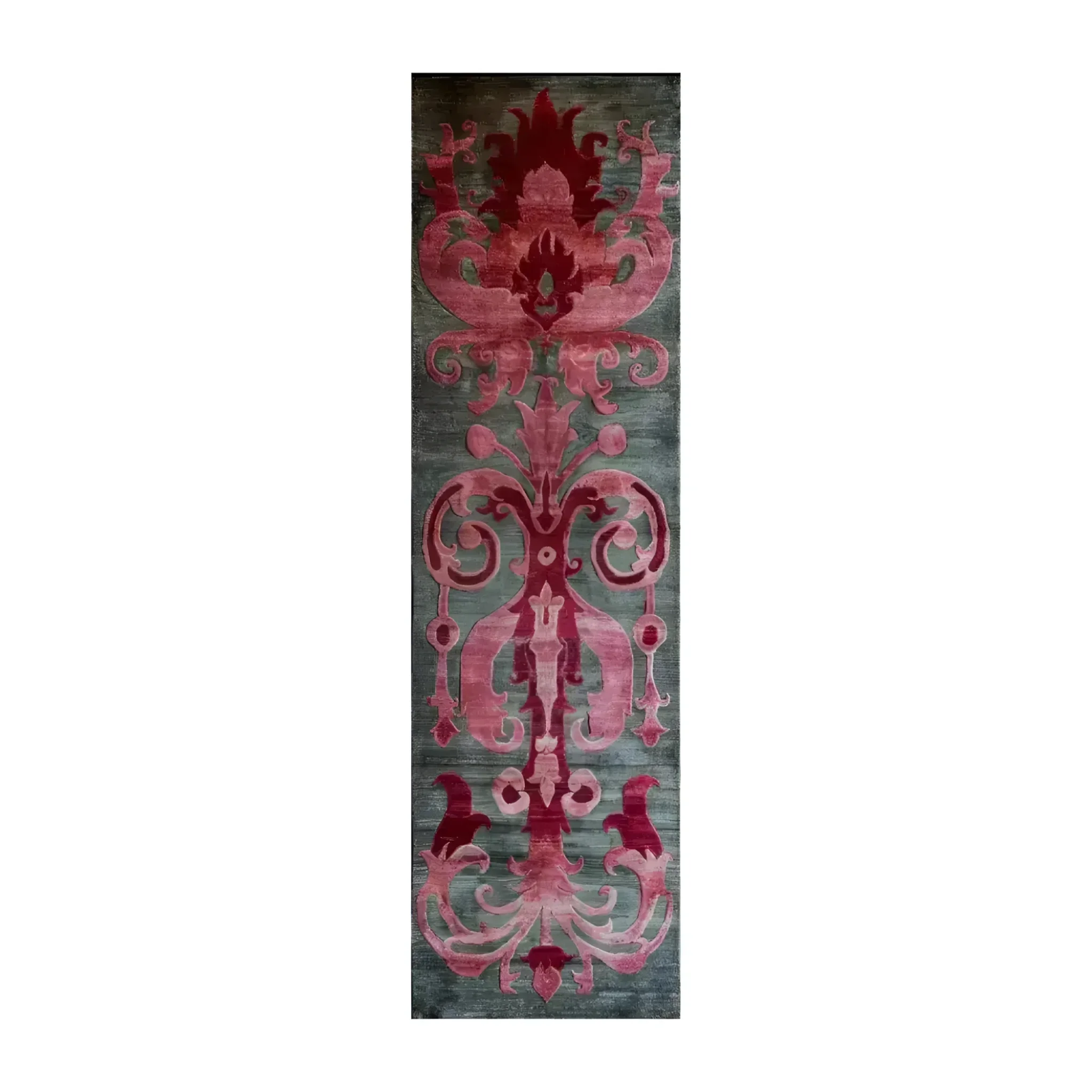 Floral Damask Hand Tufted Wool Runner Rug - Image 8