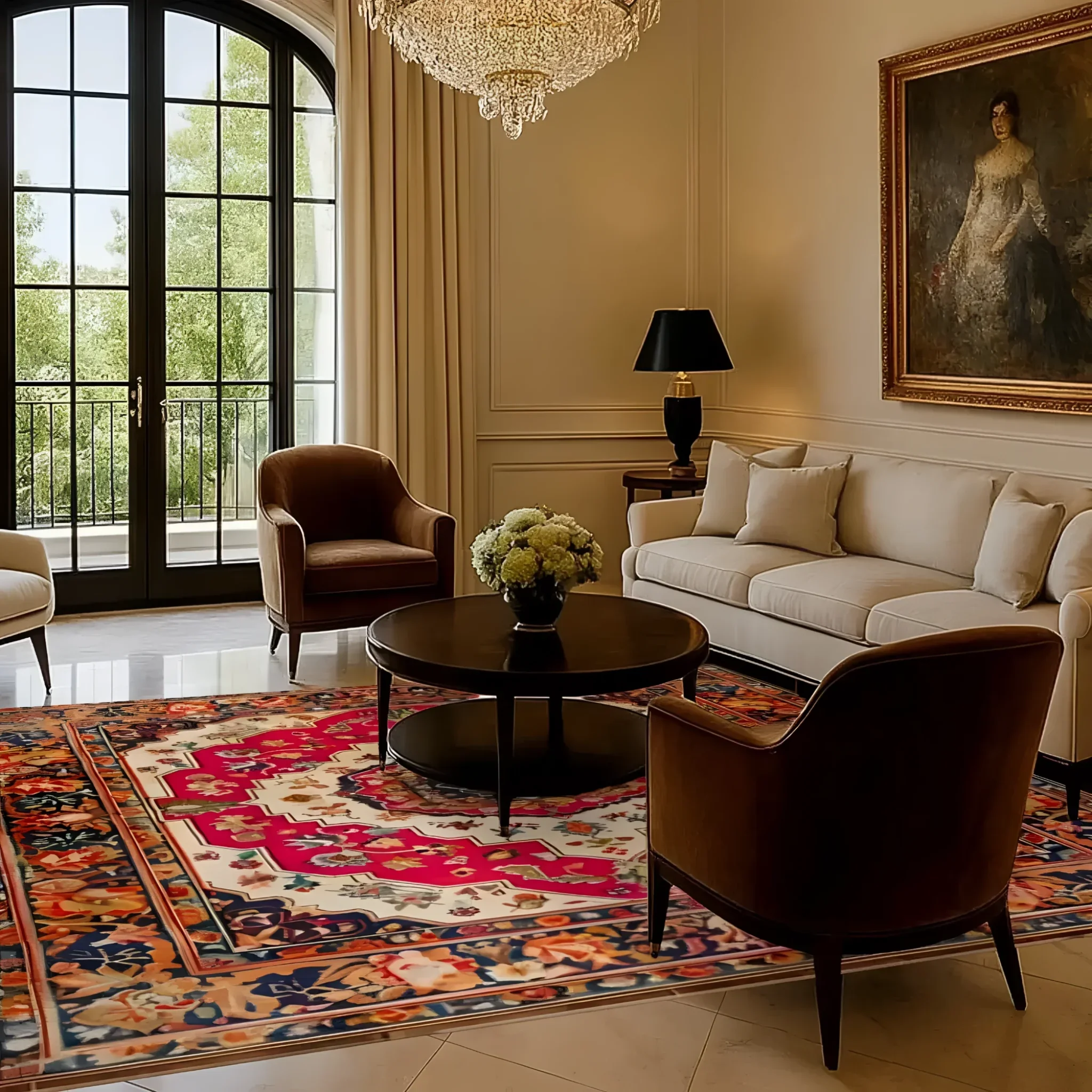 Floral Fiesta Hand Knotted Area Rug - Image 2