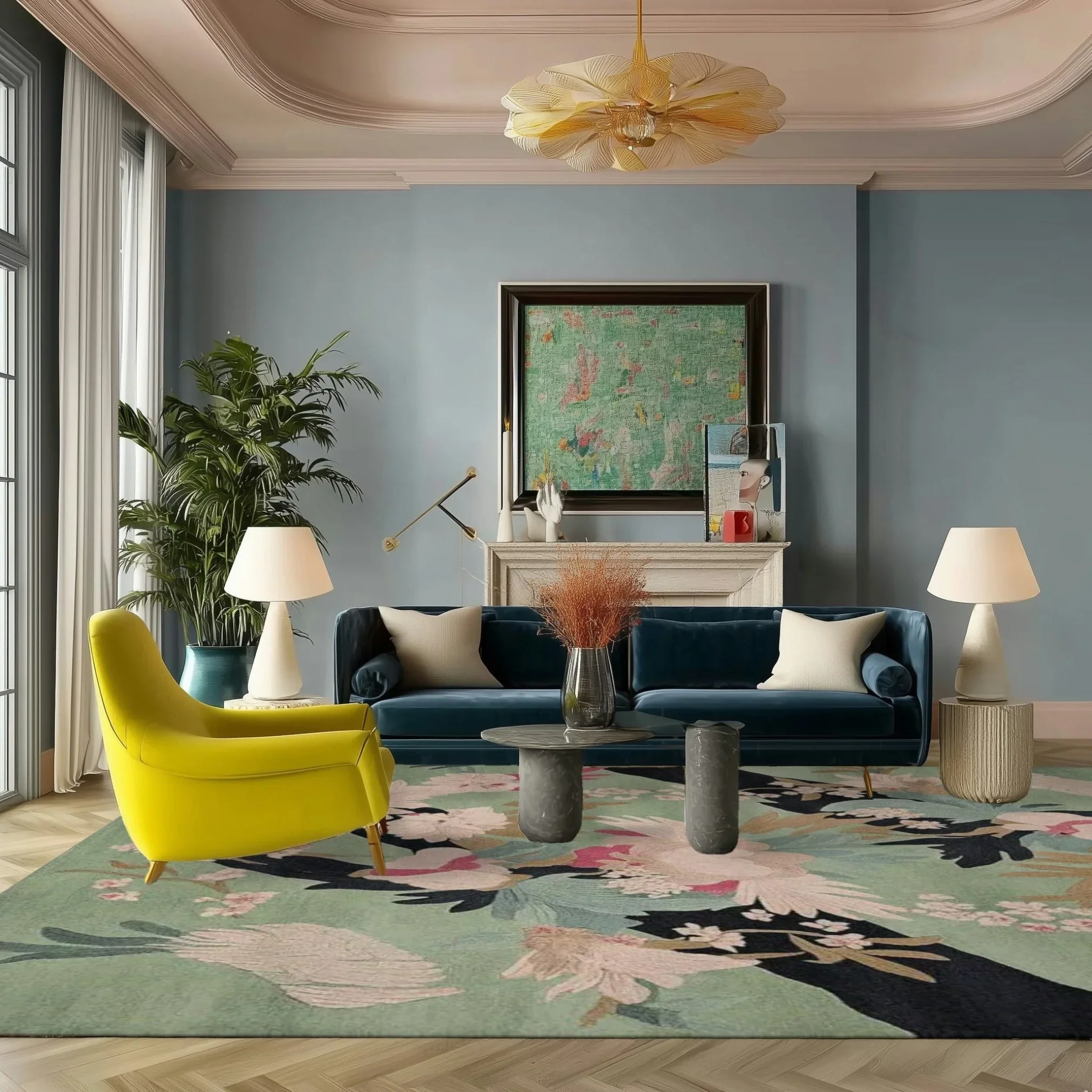 Floral Muse Trail Hand Tufted Rug - Image 3