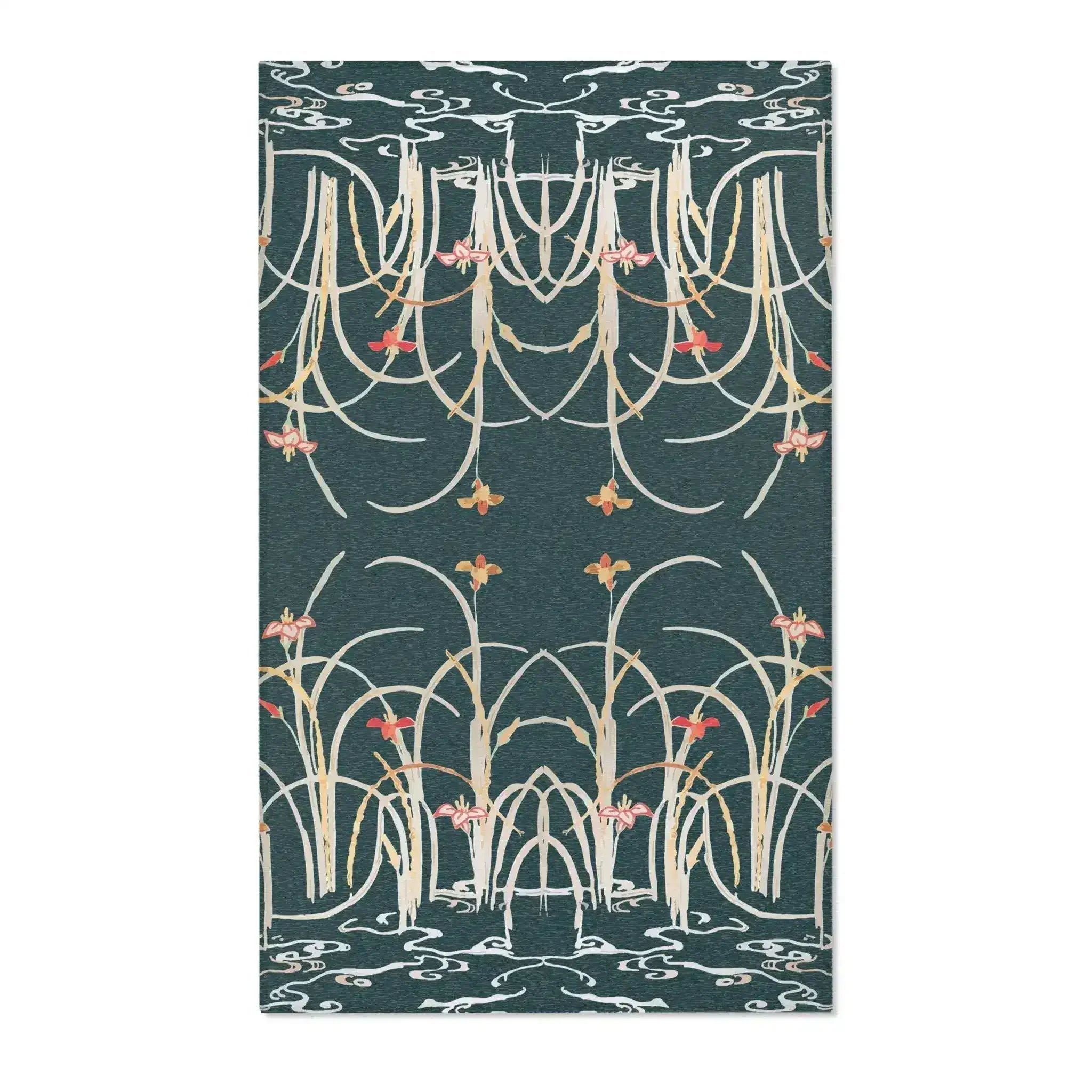 Floral Orchid Garden Accent Rug
