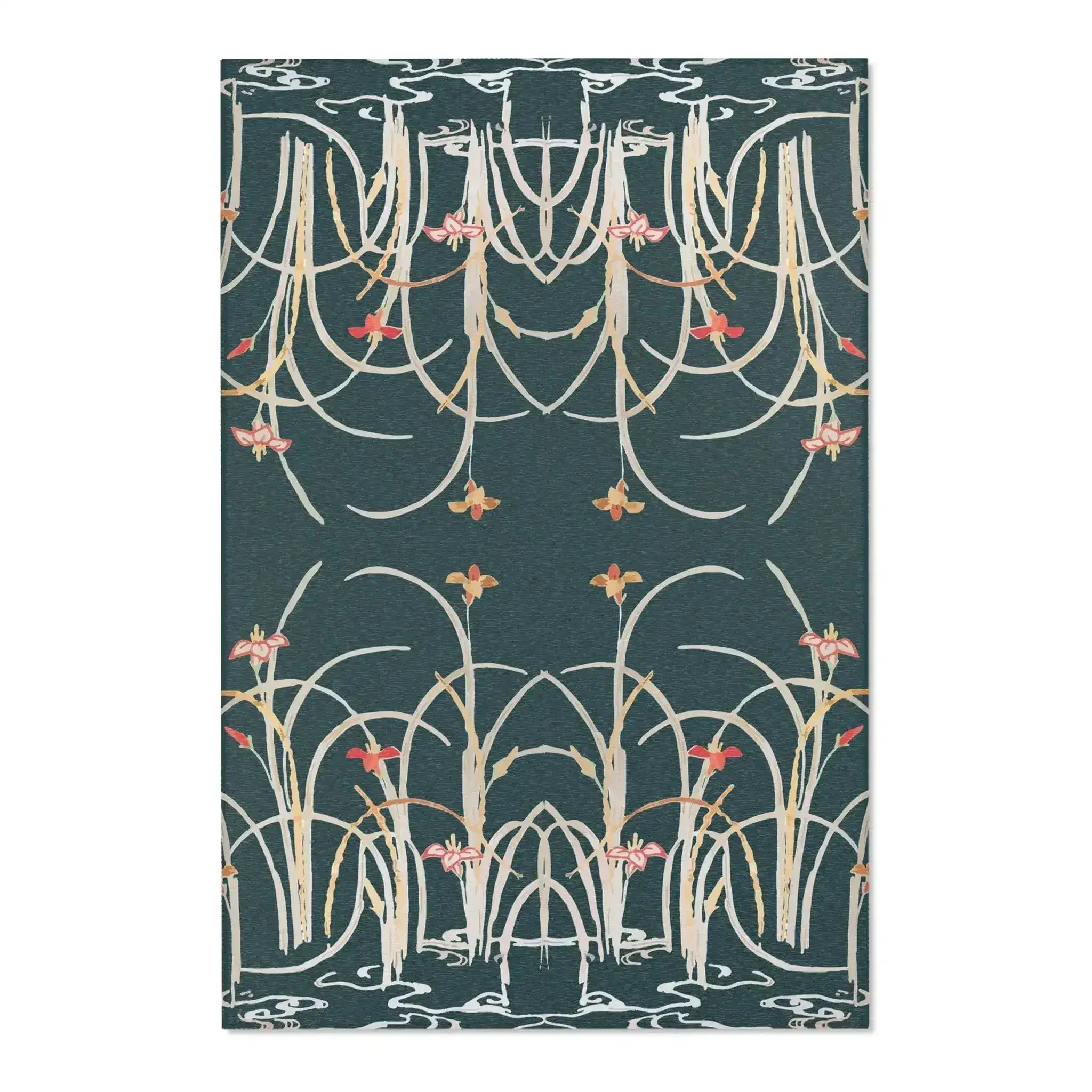 Floral Orchid Garden Accent Rug - Image 3