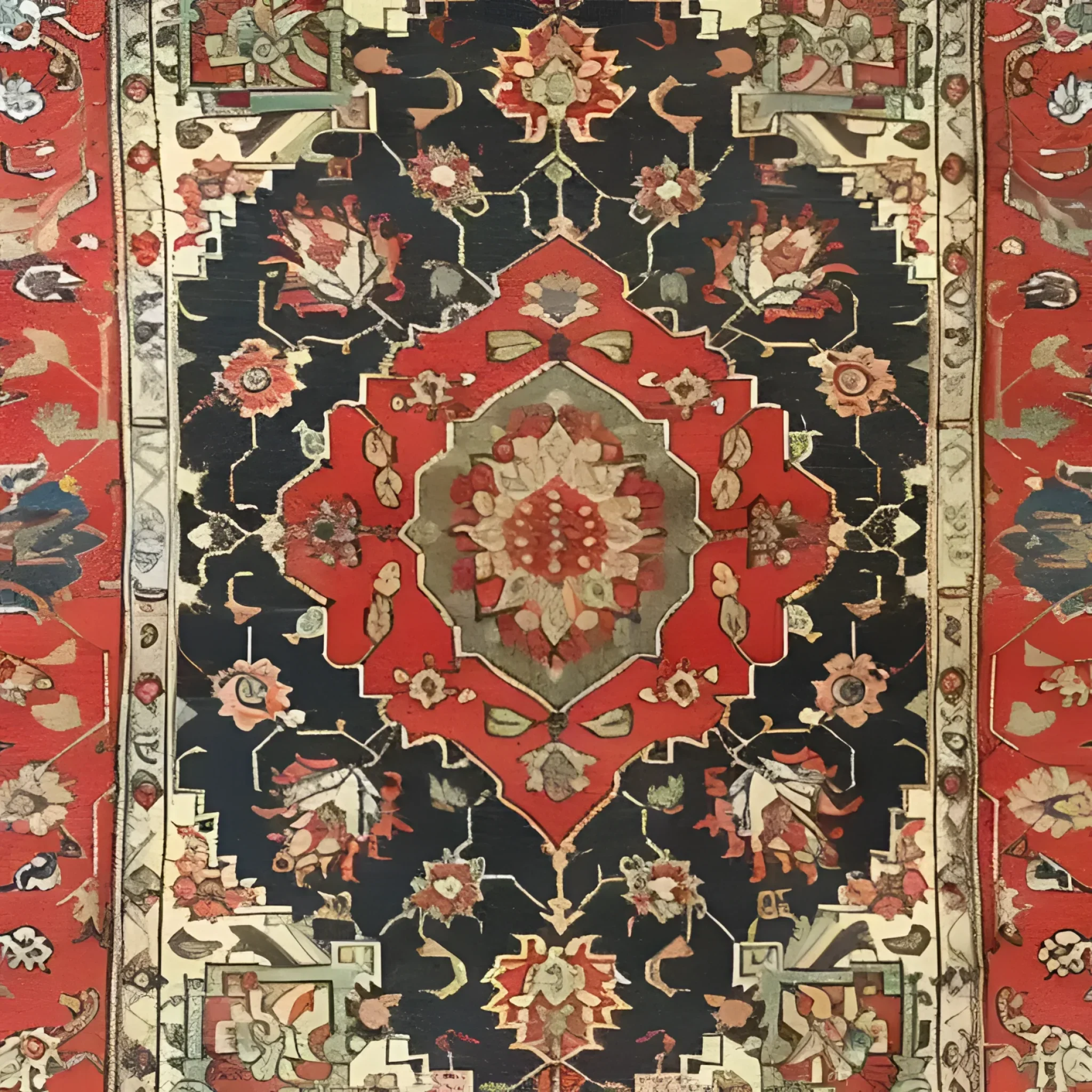 Floral Renaissance Hand Knotted Area Rug - Image 4