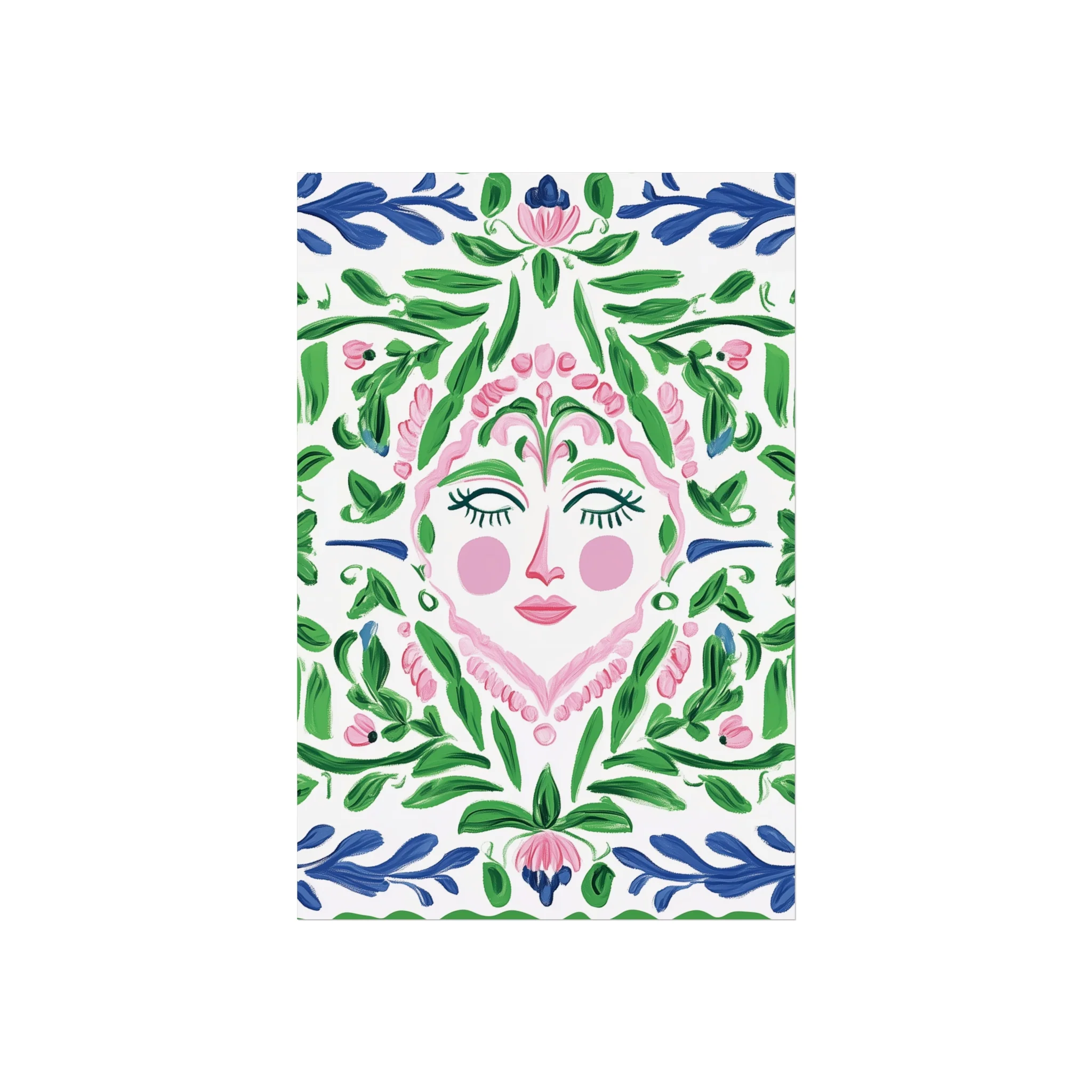 Floral Spirit Face Fine Art Poster - Image 2
