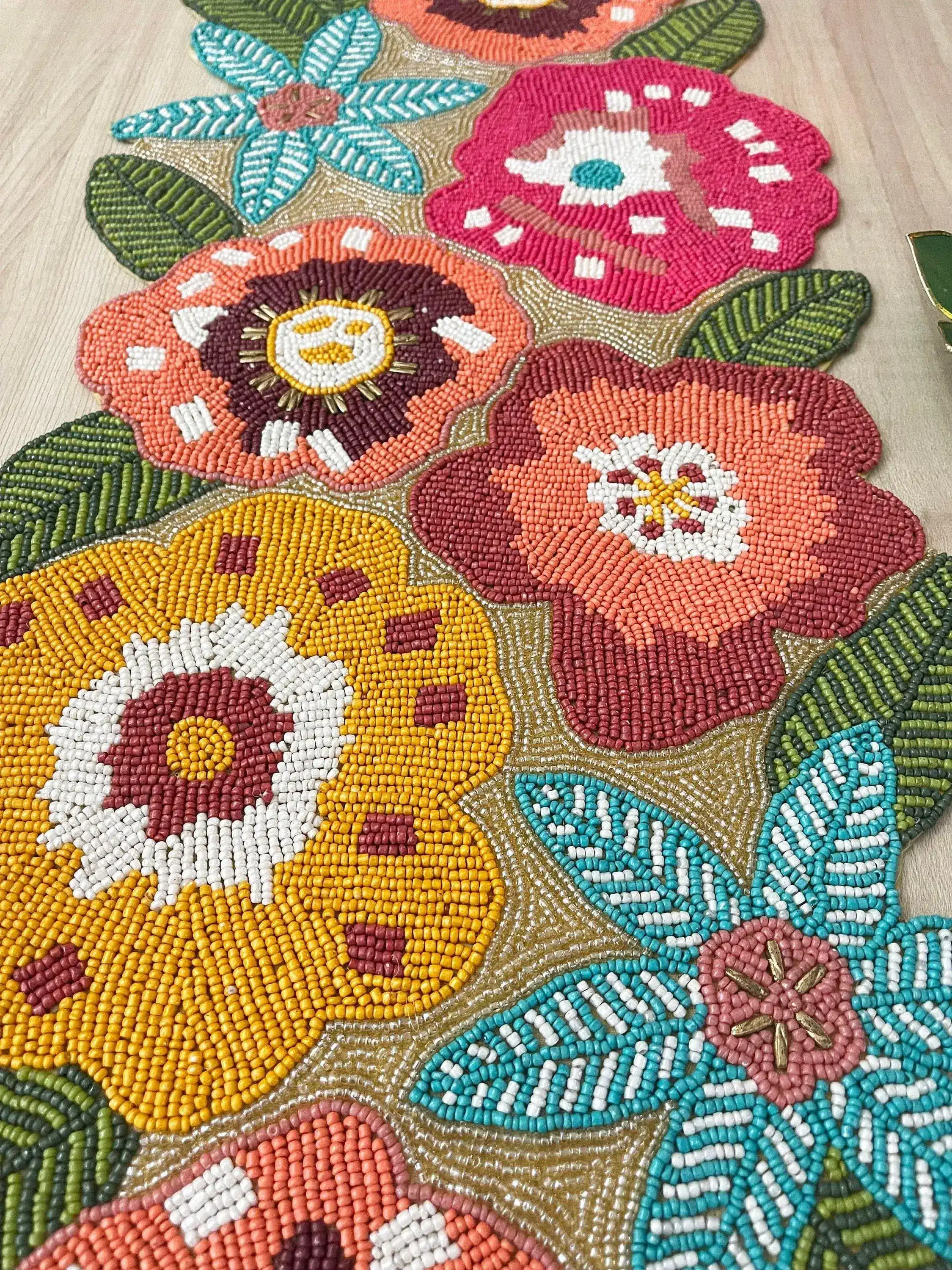 Floral Spring Beaded Table Runner - Image 8