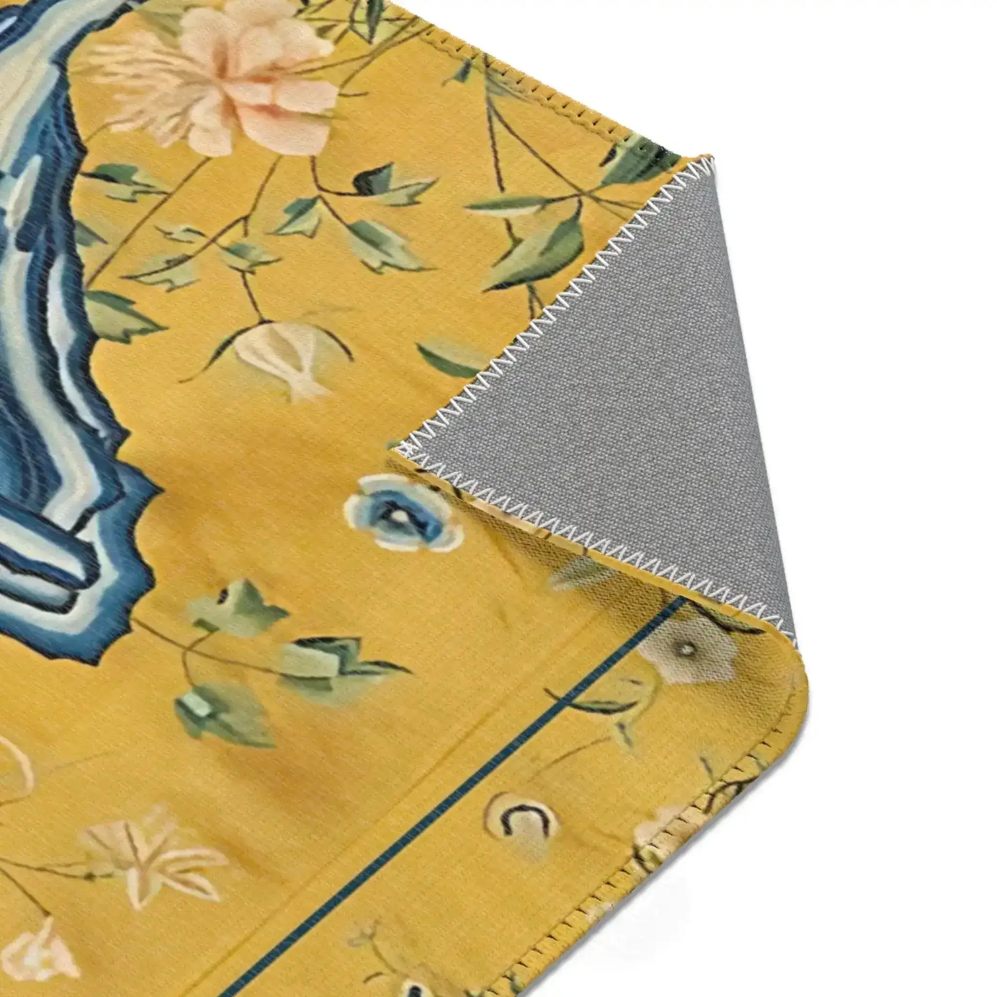 Floral Vase on Golden Yellow Accent Rug - Image 5