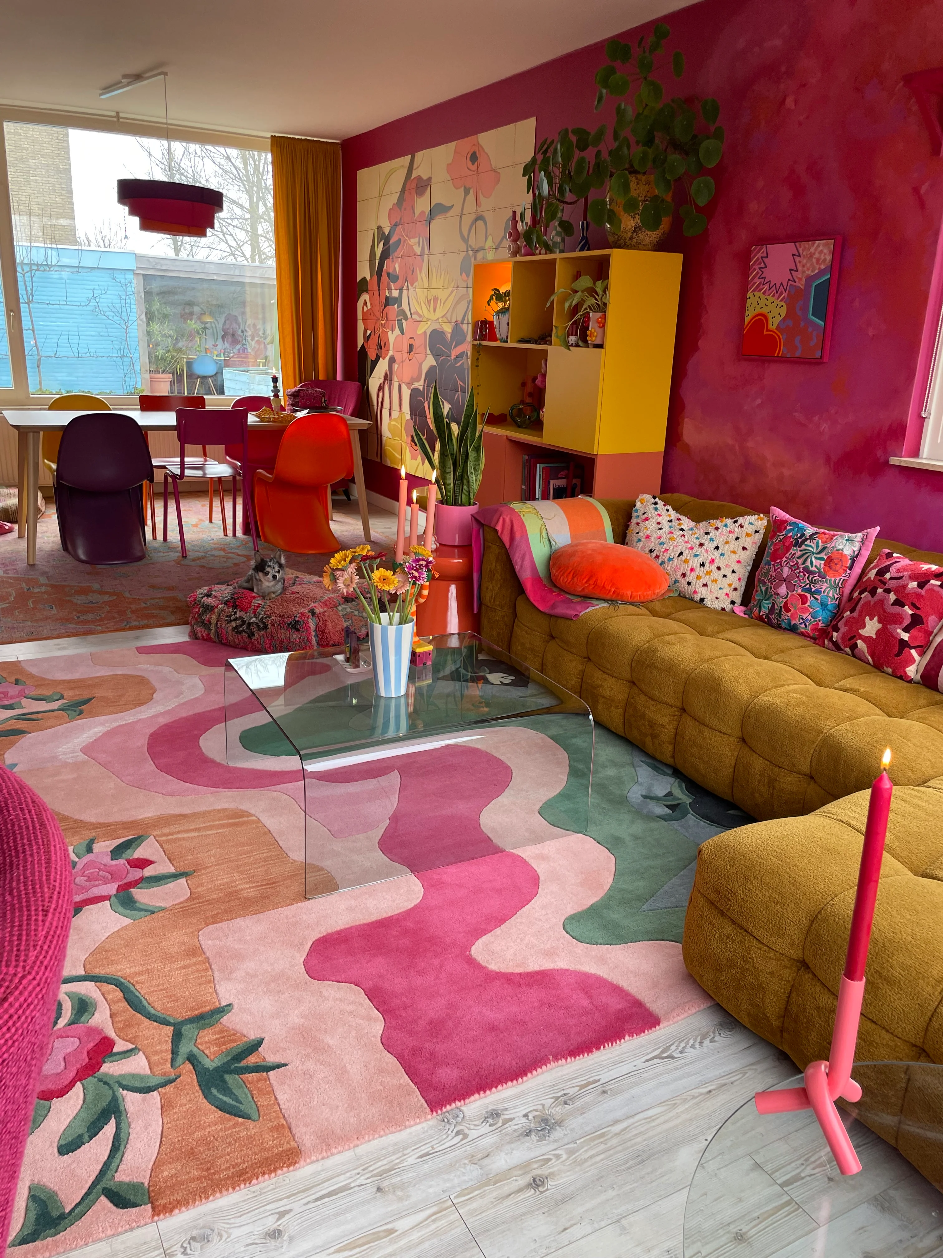 Floral Wavefront Hand Tufted Rug - Image 13