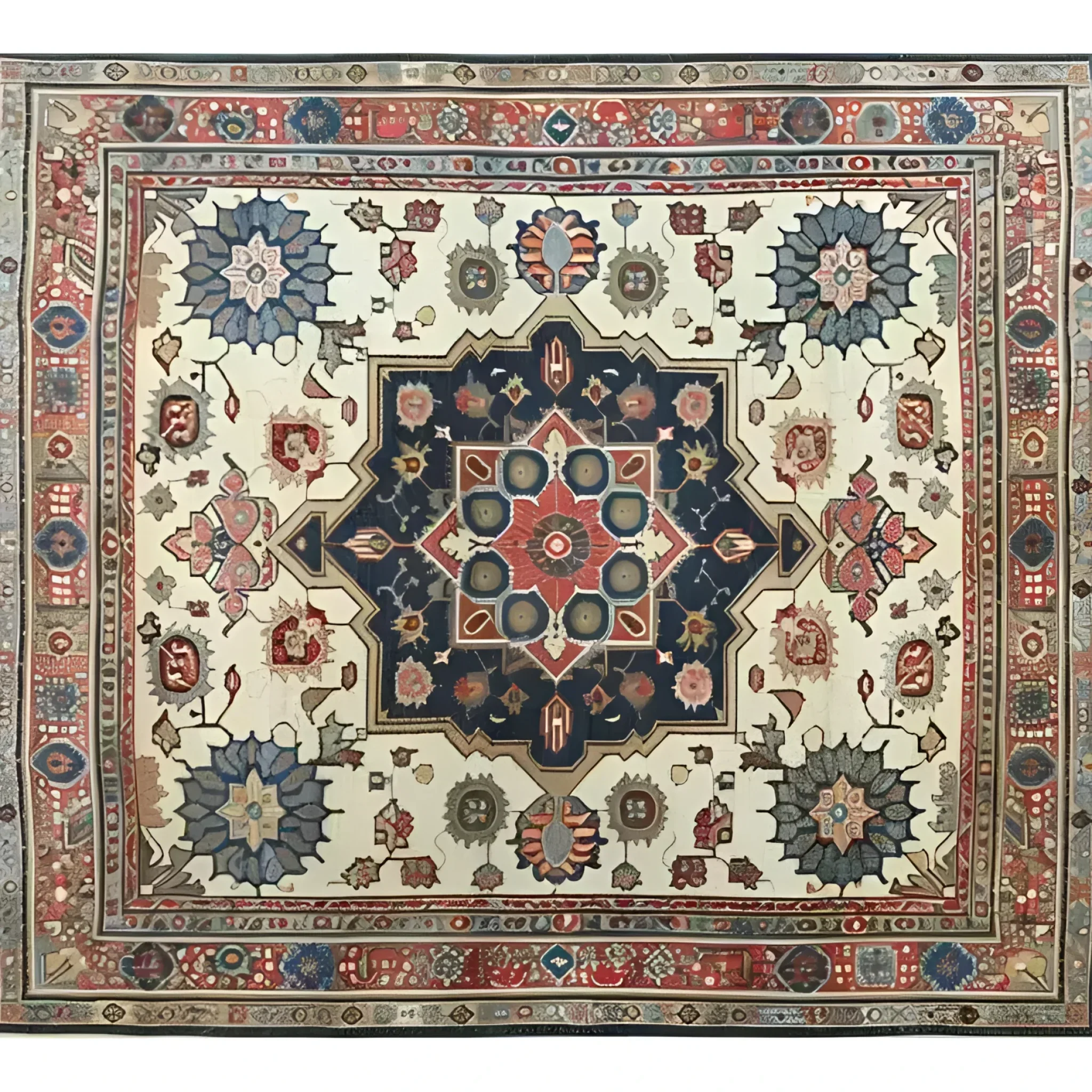Flourishing Tapestry Hand Knotted Area Rug - Image 3
