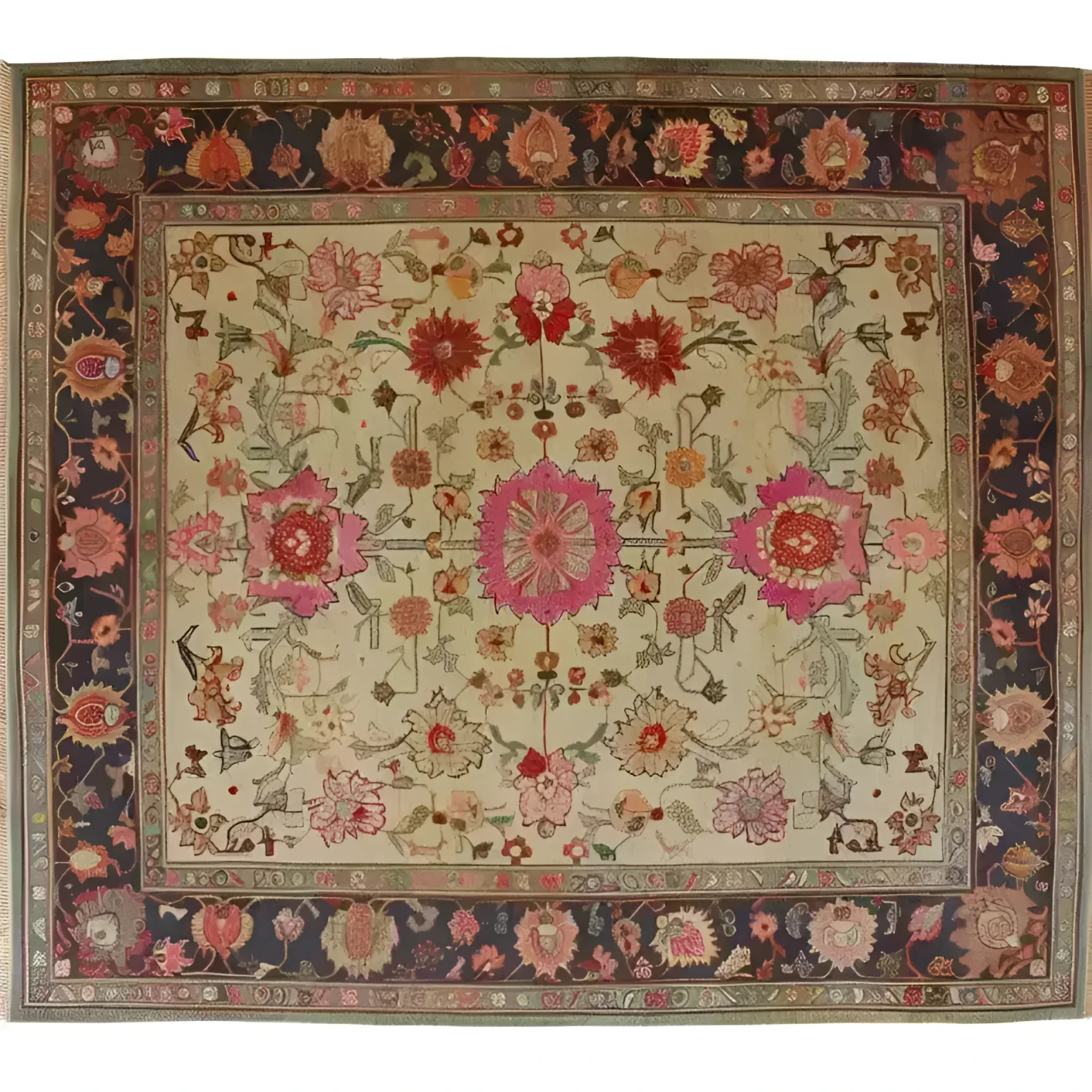 Flower Enchantment Hand Knotted Area Rug - Image 2