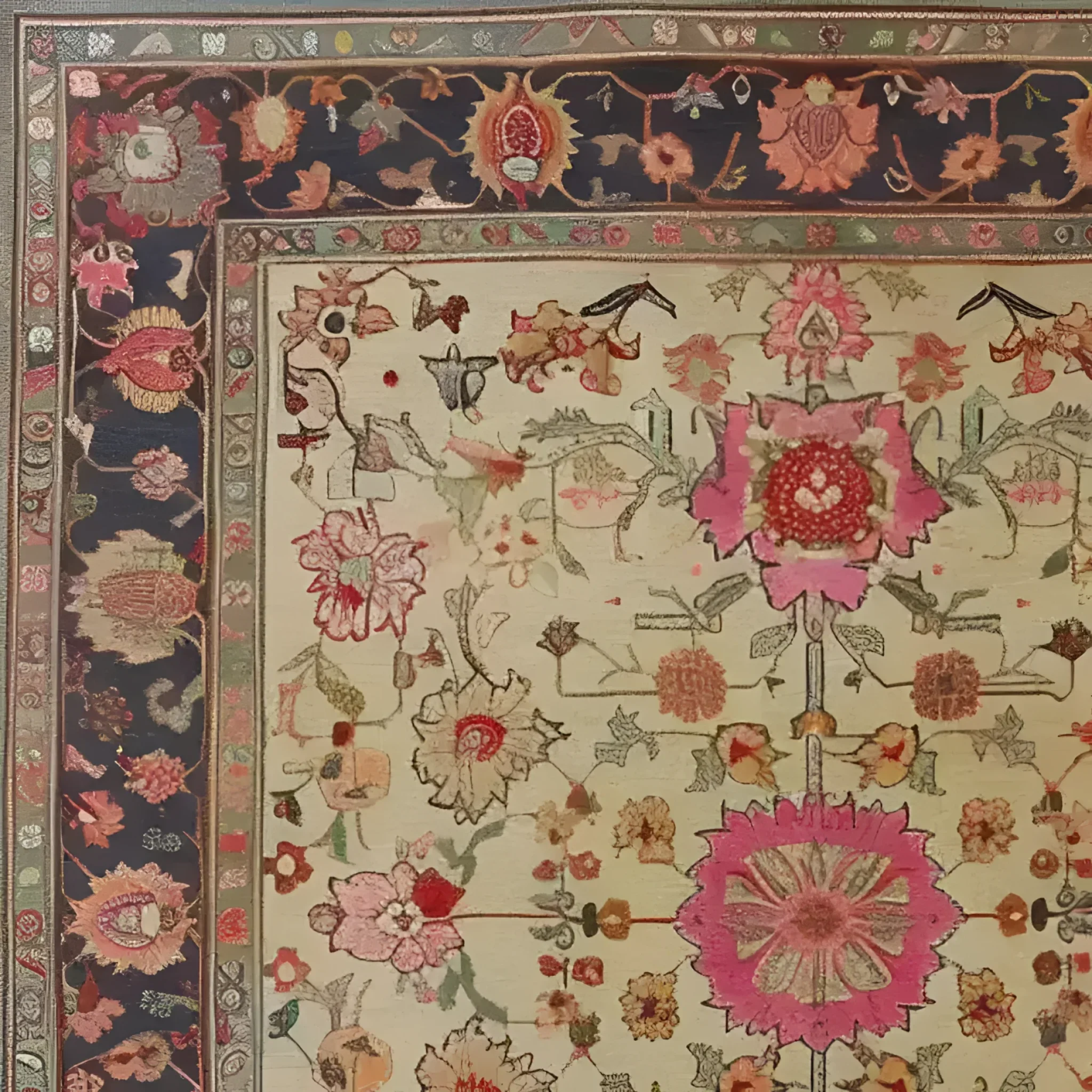 Flower Enchantment Hand Knotted Area Rug - Image 4