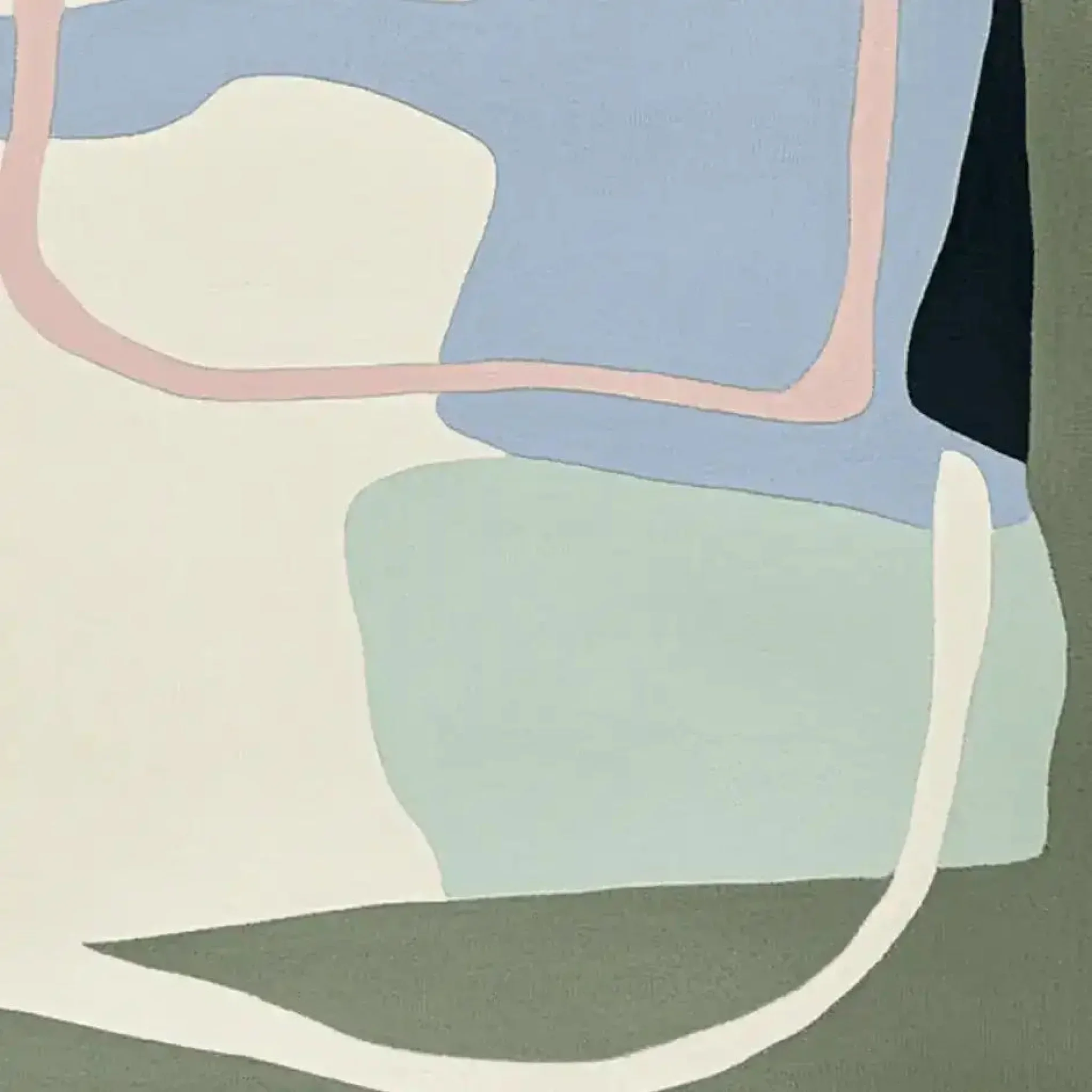 Fluid Shape Mood Hand Tufted Rug - Image 3