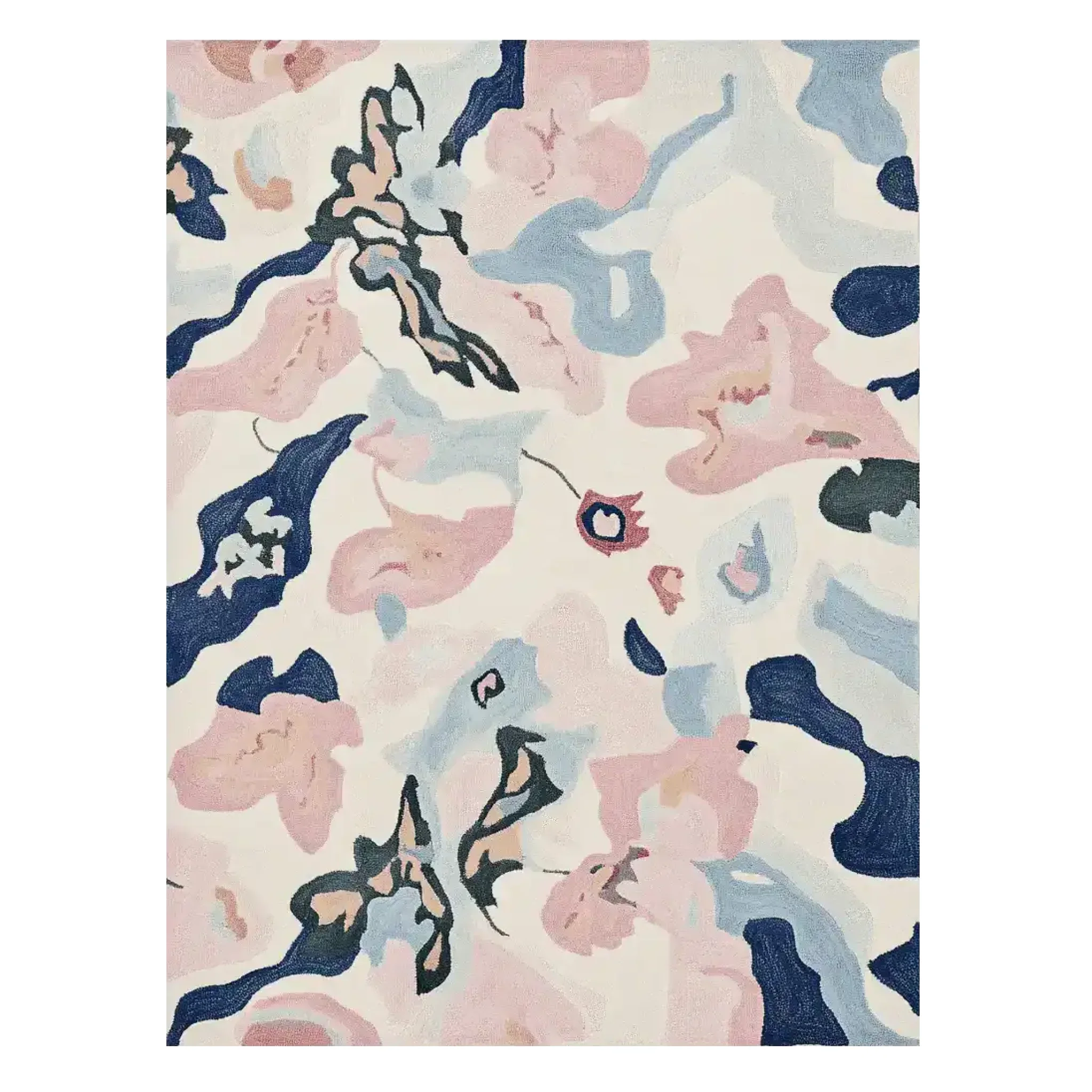 Fluid Shape Tangle Hand Tufted Rug